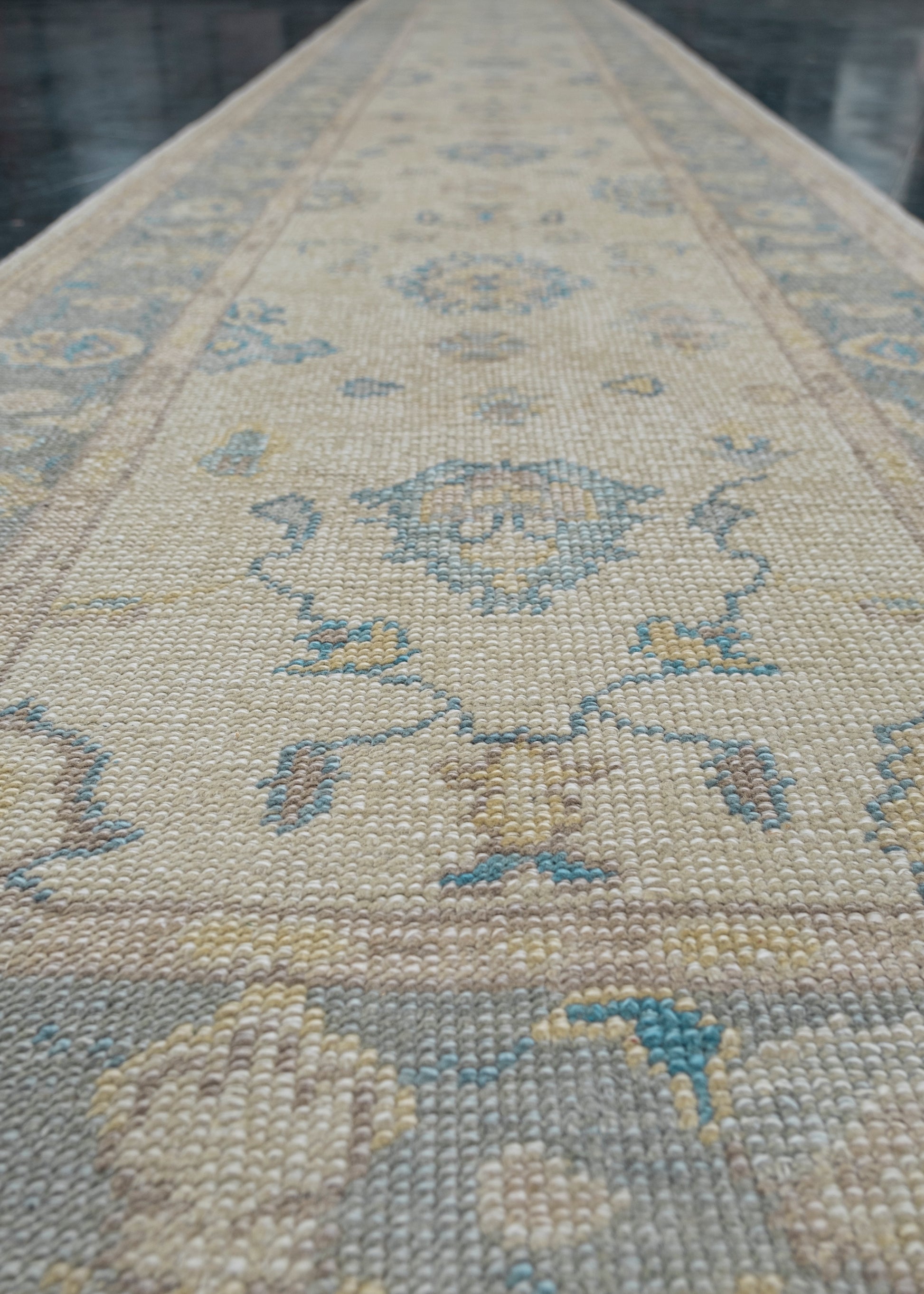 Turkish Oushak Rug Runner 2'11" x 17'1" #2334