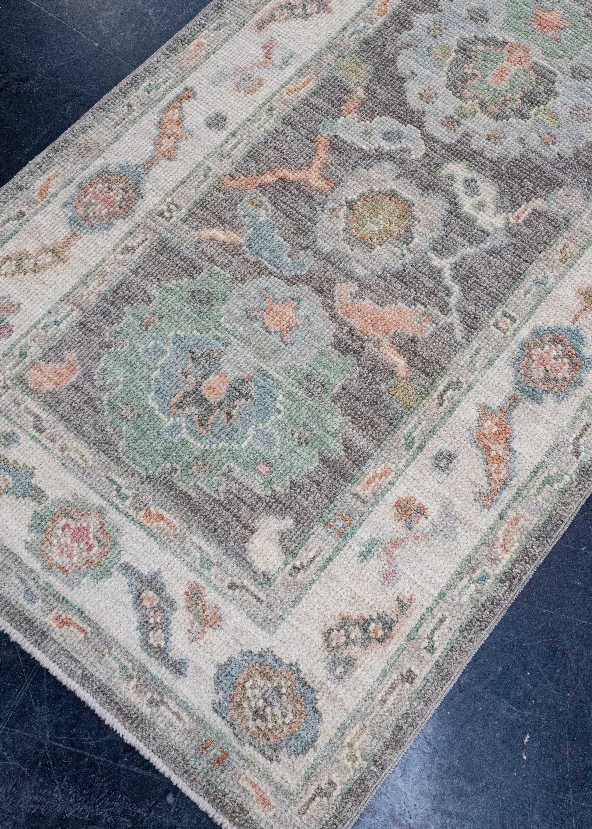 Turkish Oushak Runner Rug 2'10" x 10'2" #16413