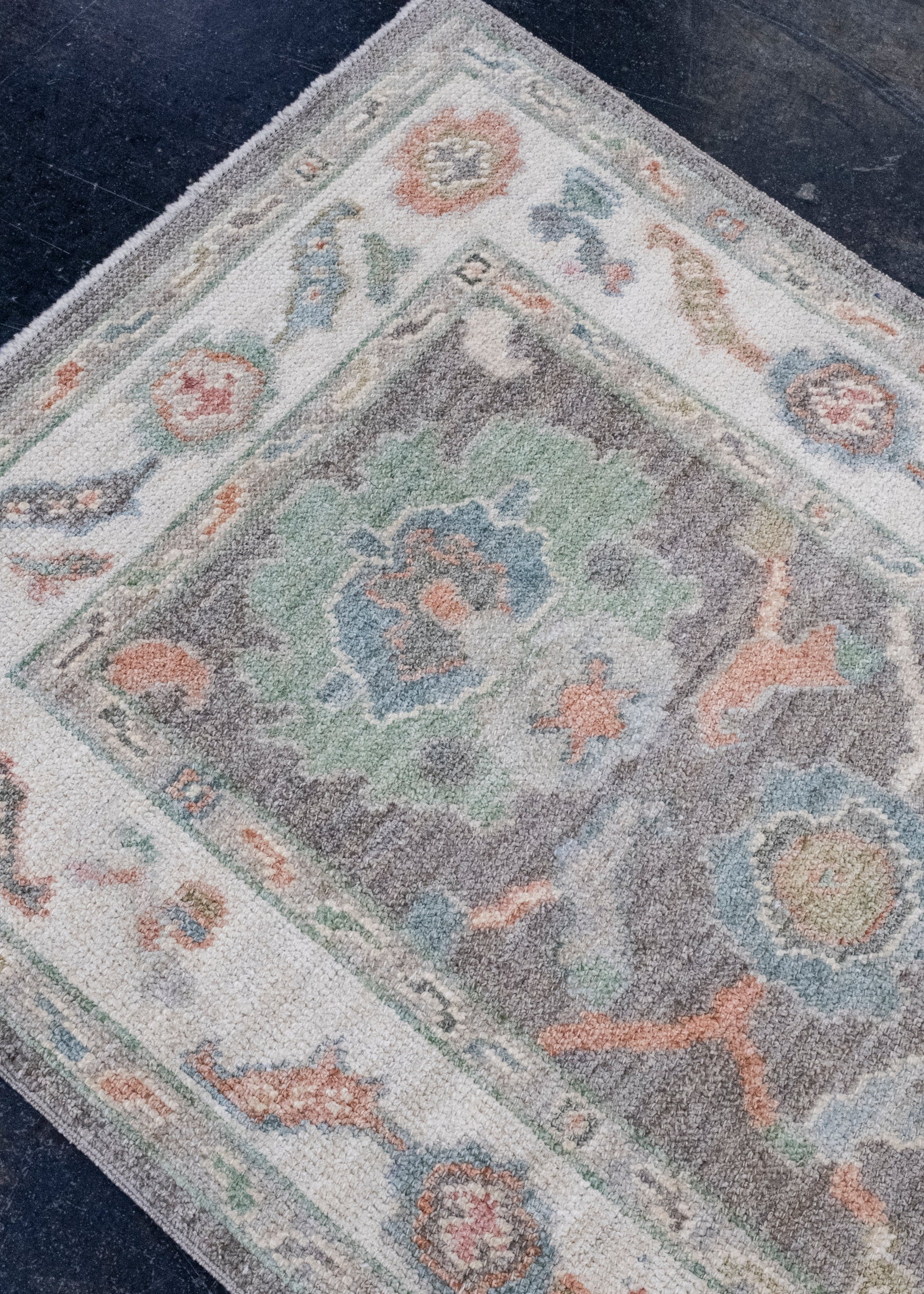 Turkish Oushak Runner Rug 2'10" x 10'2" #16413