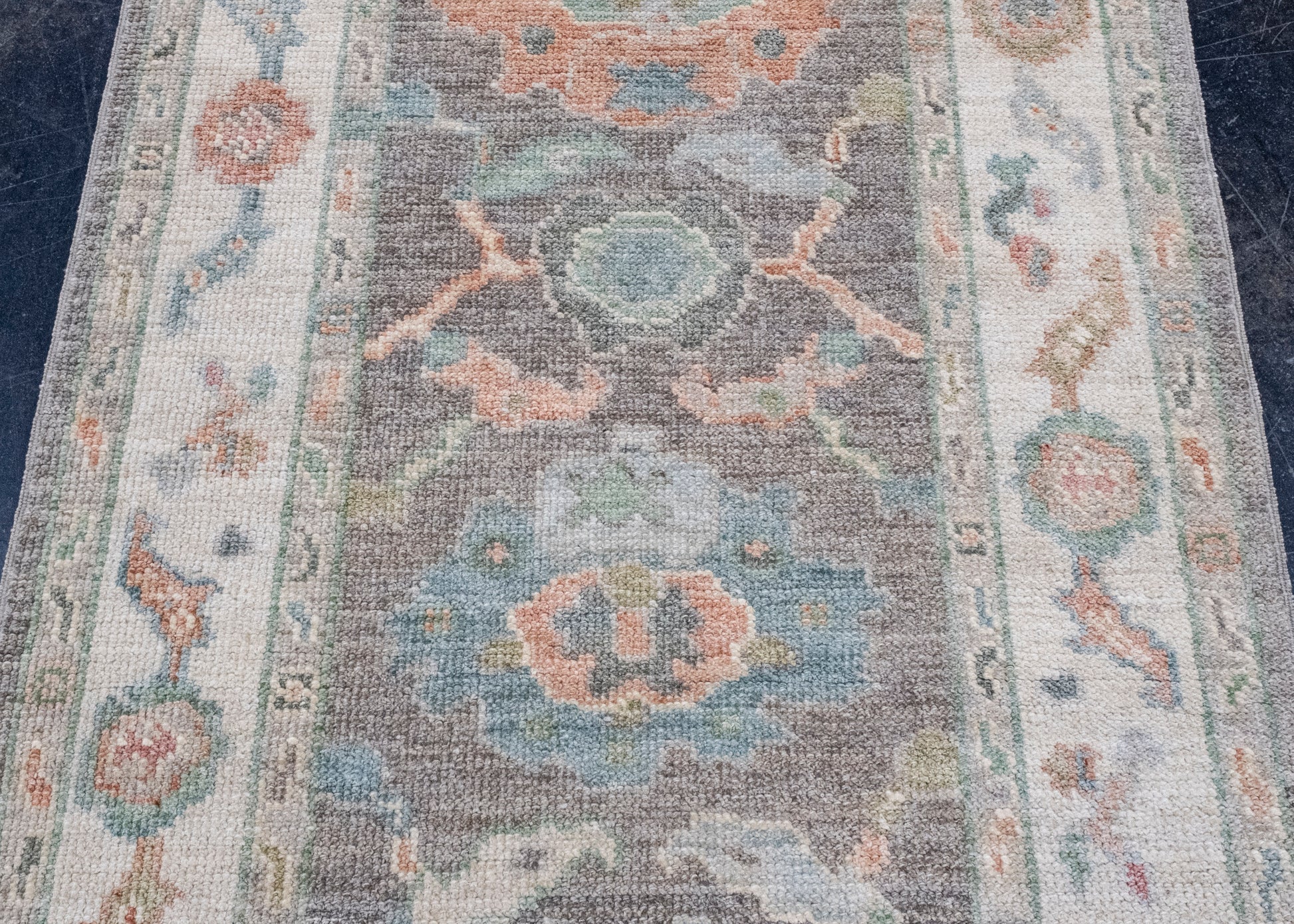 Turkish Oushak Runner Rug 2'10" x 10'2" #16413