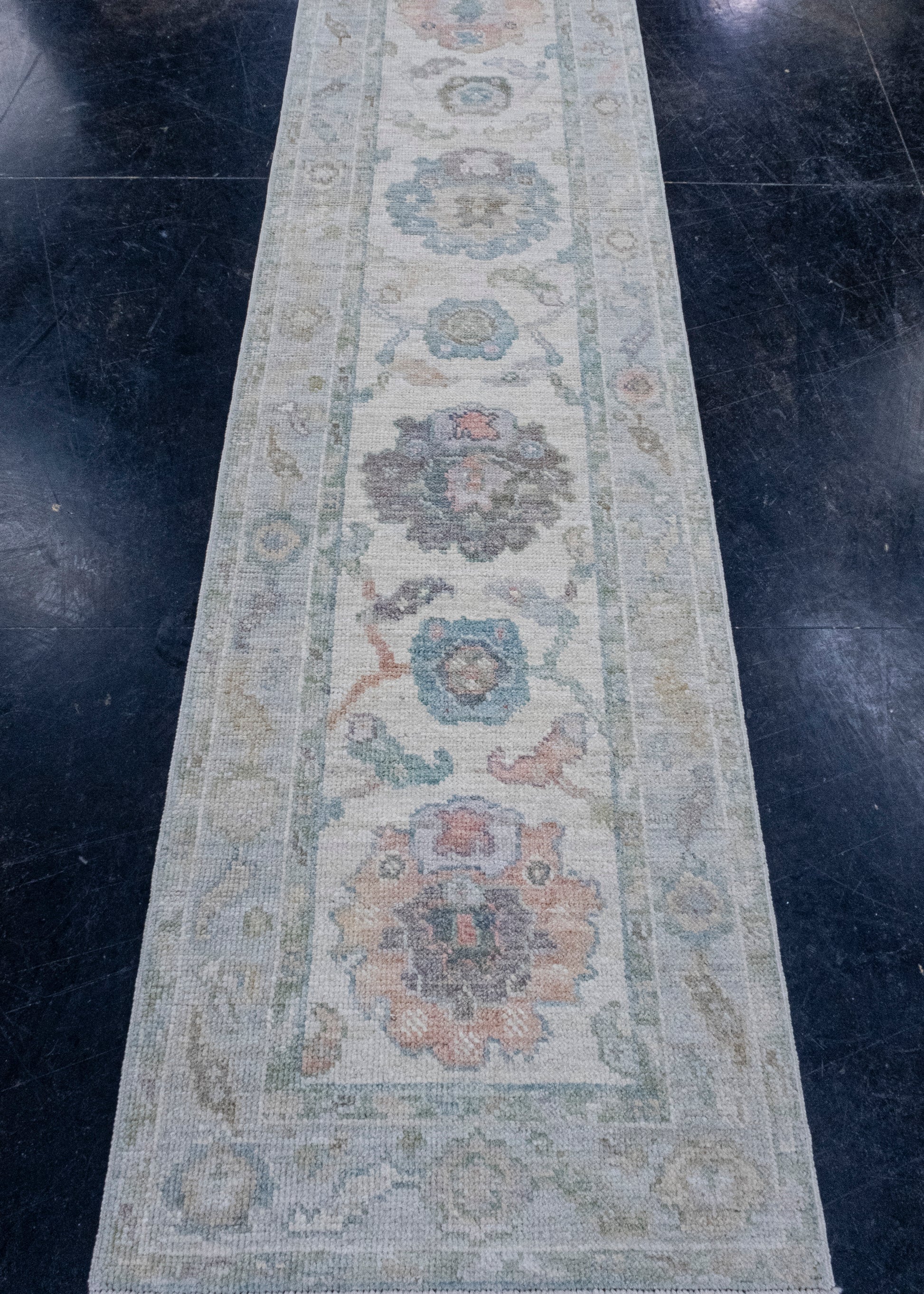 Turkish Oushak Runner Rug 2'3" x 10'2" #16242