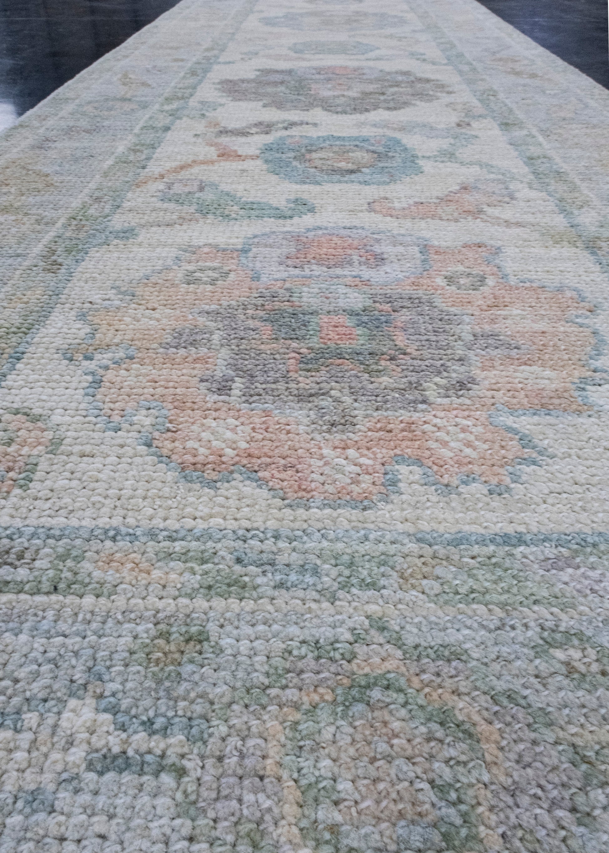 Turkish Oushak Runner Rug 2'3" x 10'2" #16242