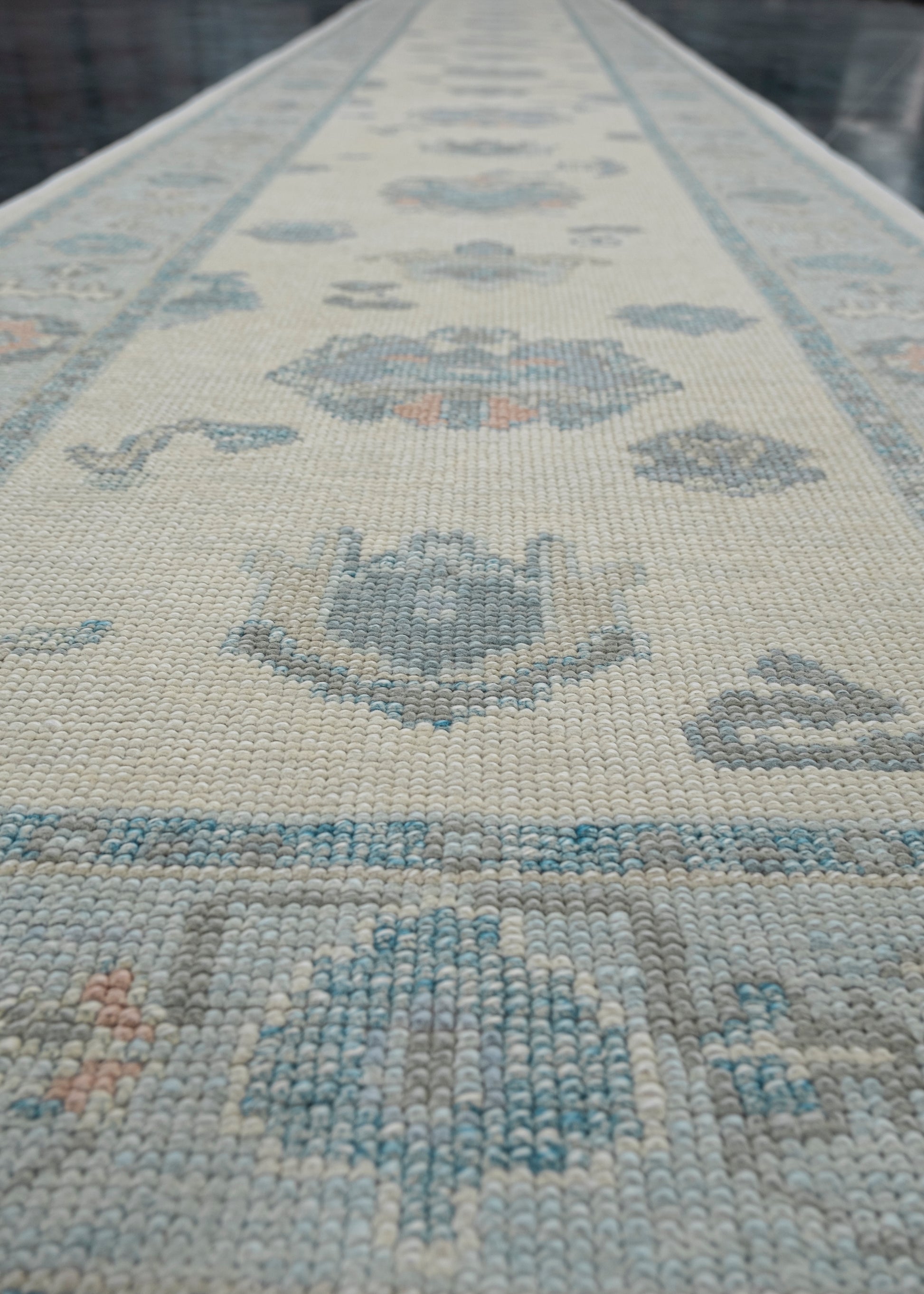 Turkish Oushak Rug Runner 3'1" x 18'5" #7170