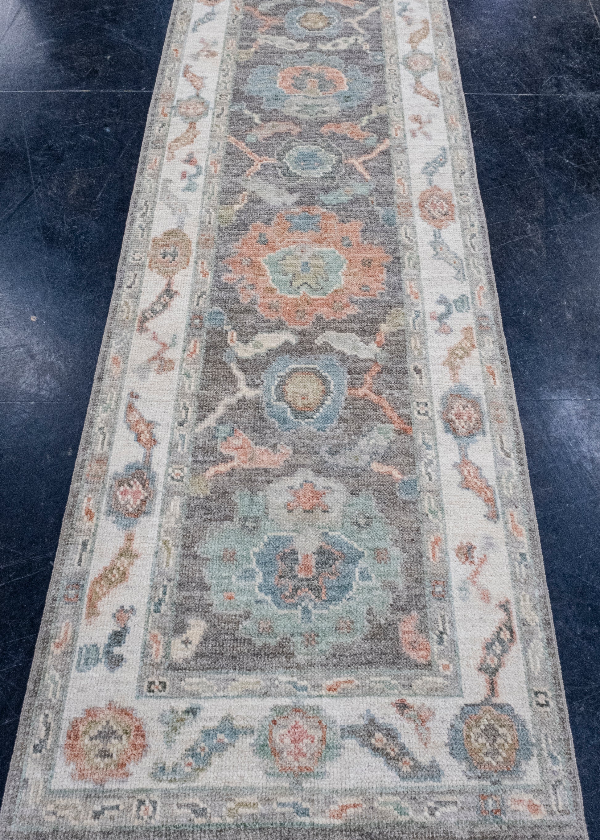 Turkish Oushak Runner Rug 2'7" x 10'2" #16386