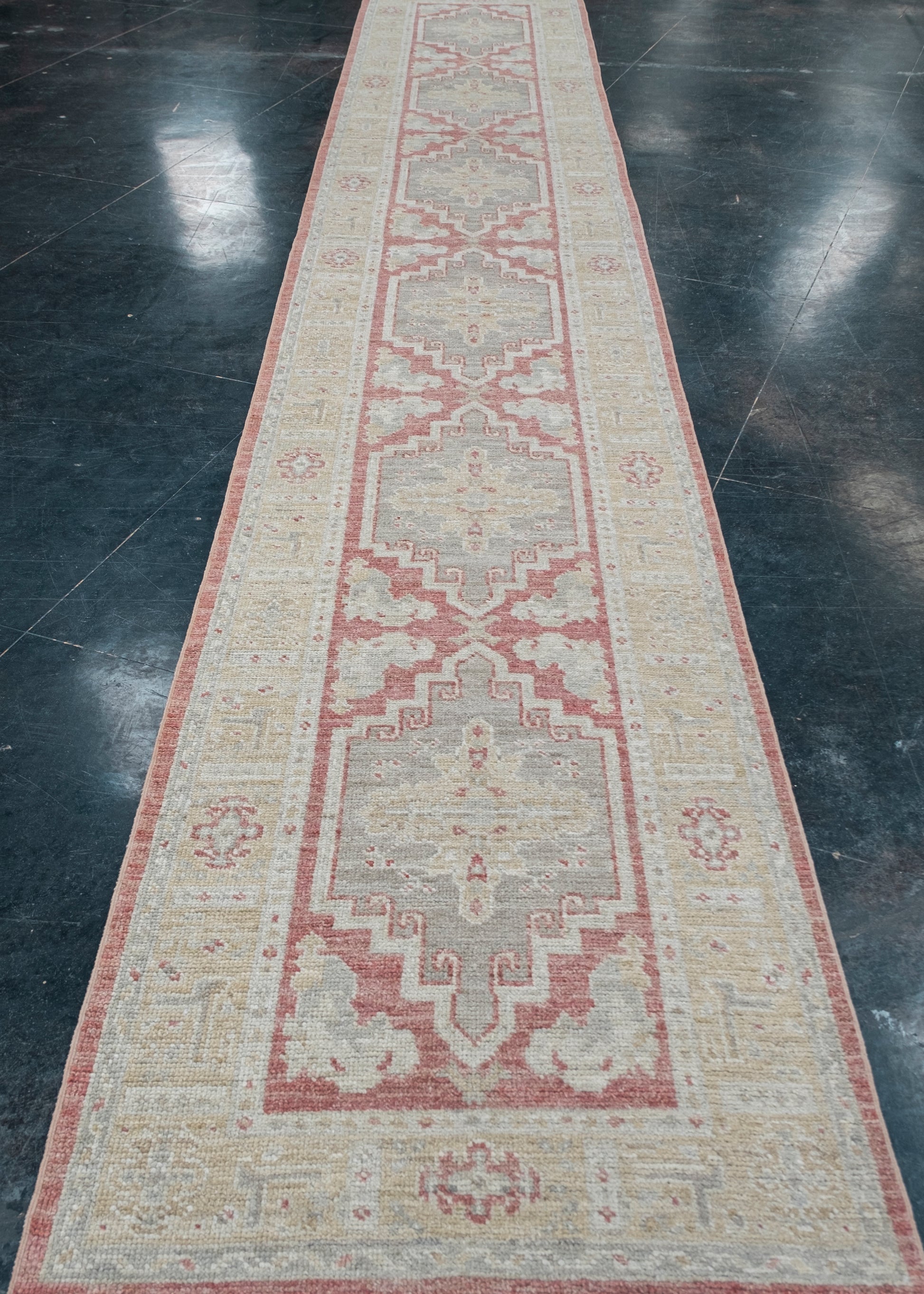 Turkish Oushak Rug Runner 2'11" x 18'1" #4727