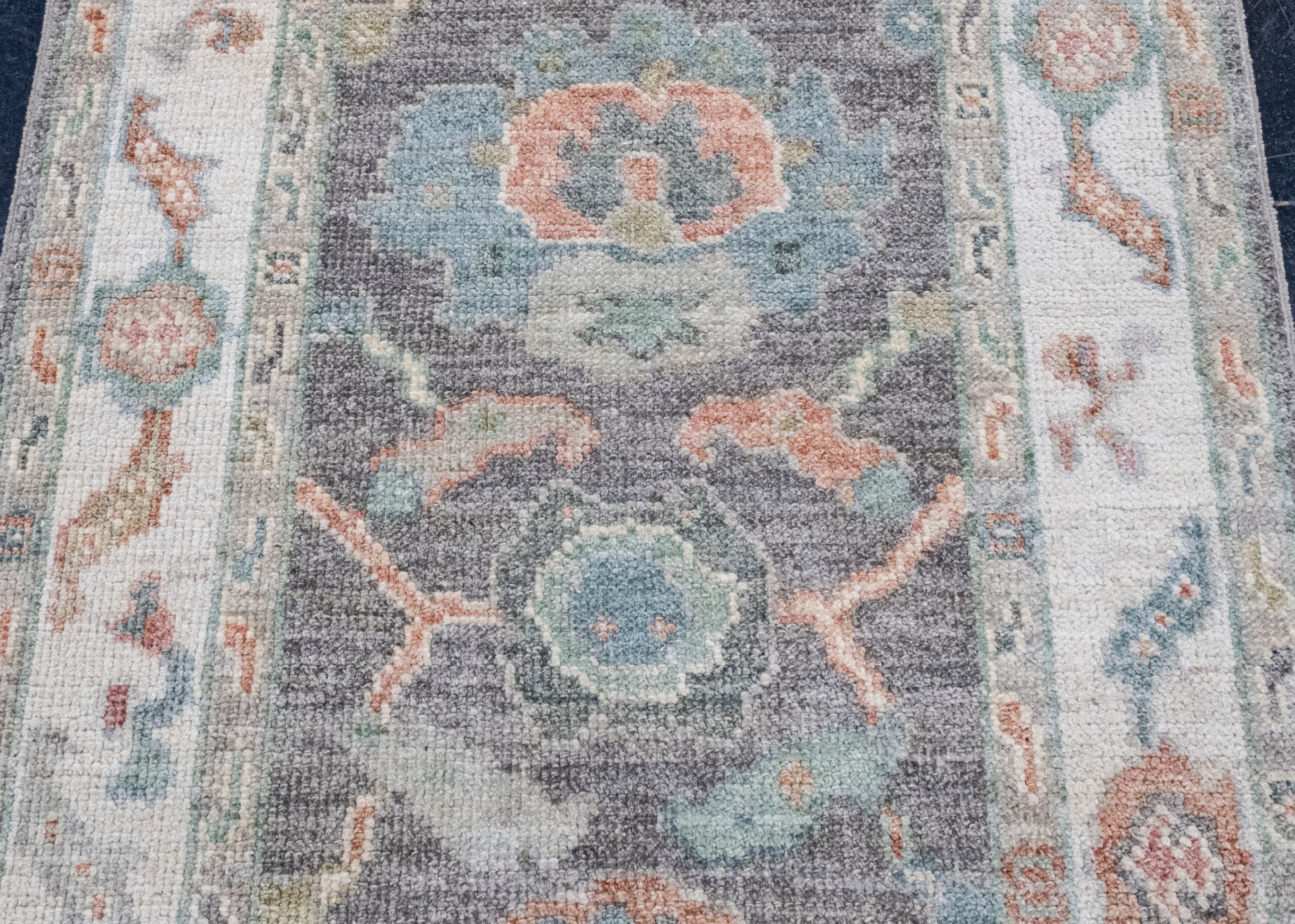 Turkish Oushak Runner Rug 2'7" x 10'2" #16386