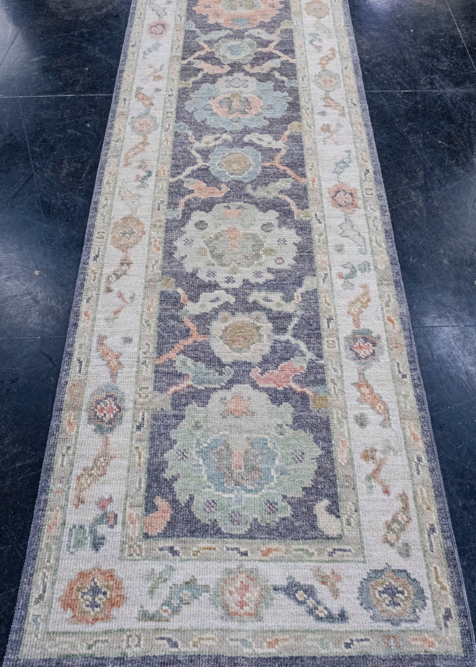 Turkish Oushak Runner Rug 2'9" x 10'3" #16514
