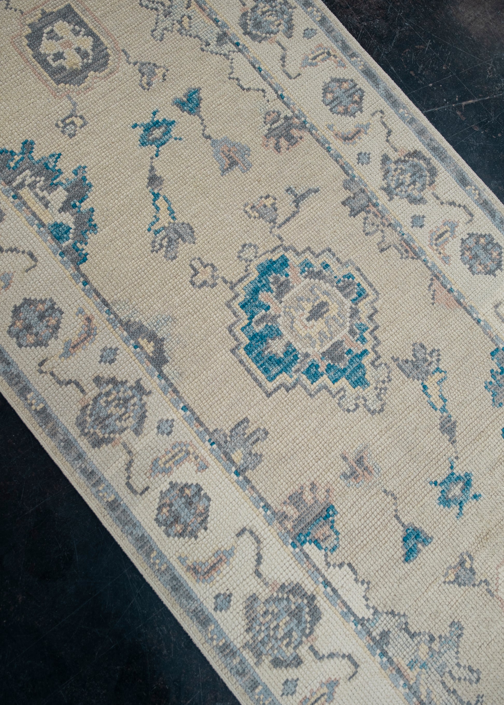 Turkish Oushak Rug Runner 2'11" x 18'8" #8018