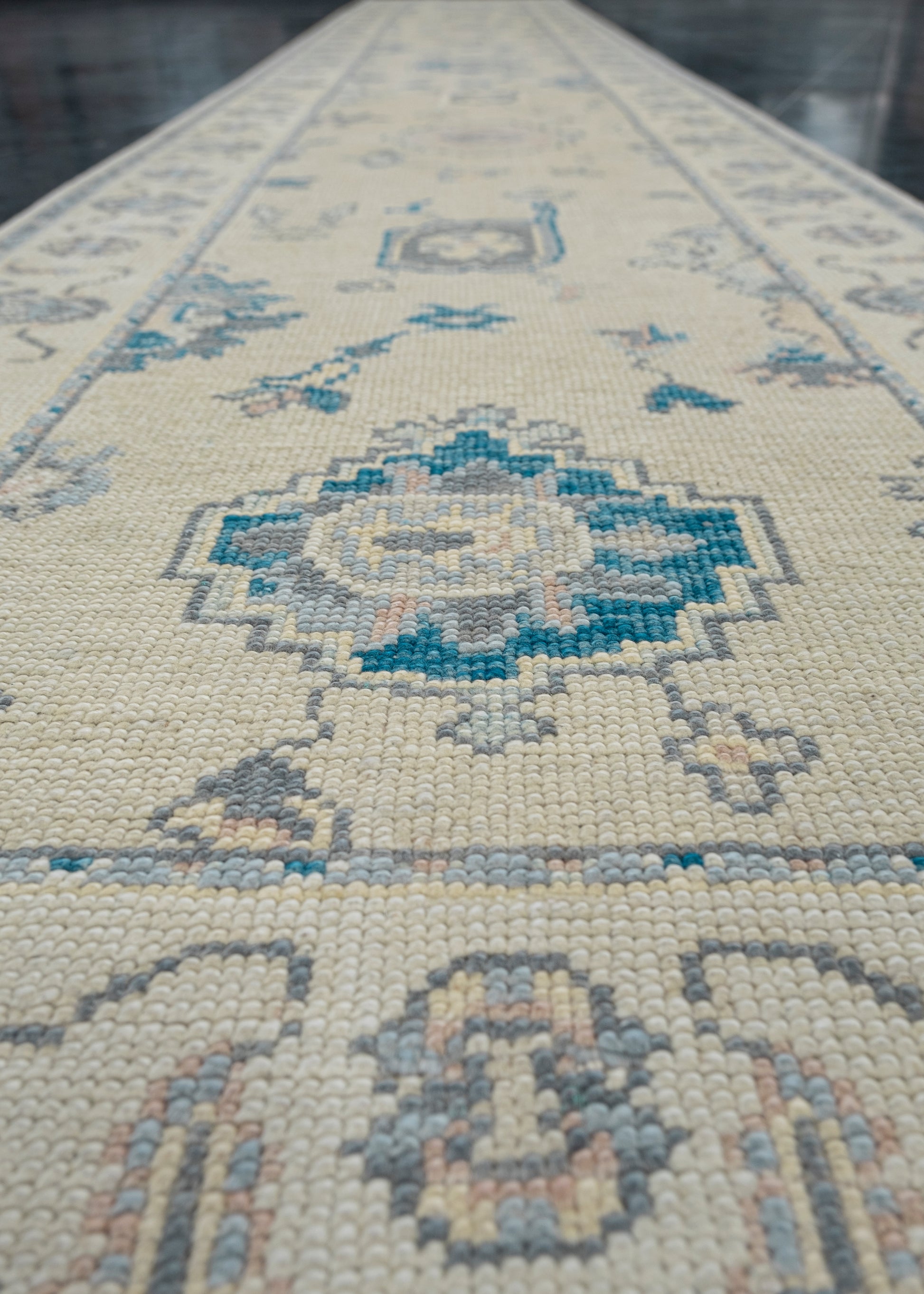Turkish Oushak Rug Runner 2'11" x 18'8" #8018