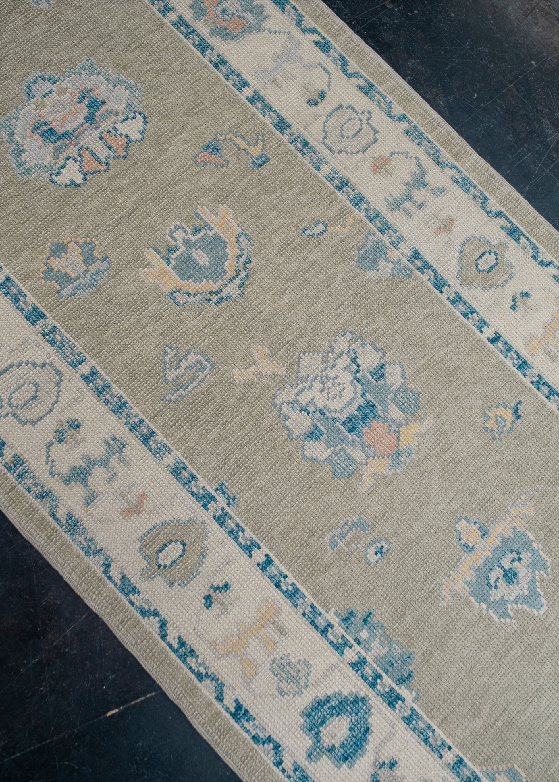 Turkish Oushak Rug Runner 2'11" x 19'11" #7502