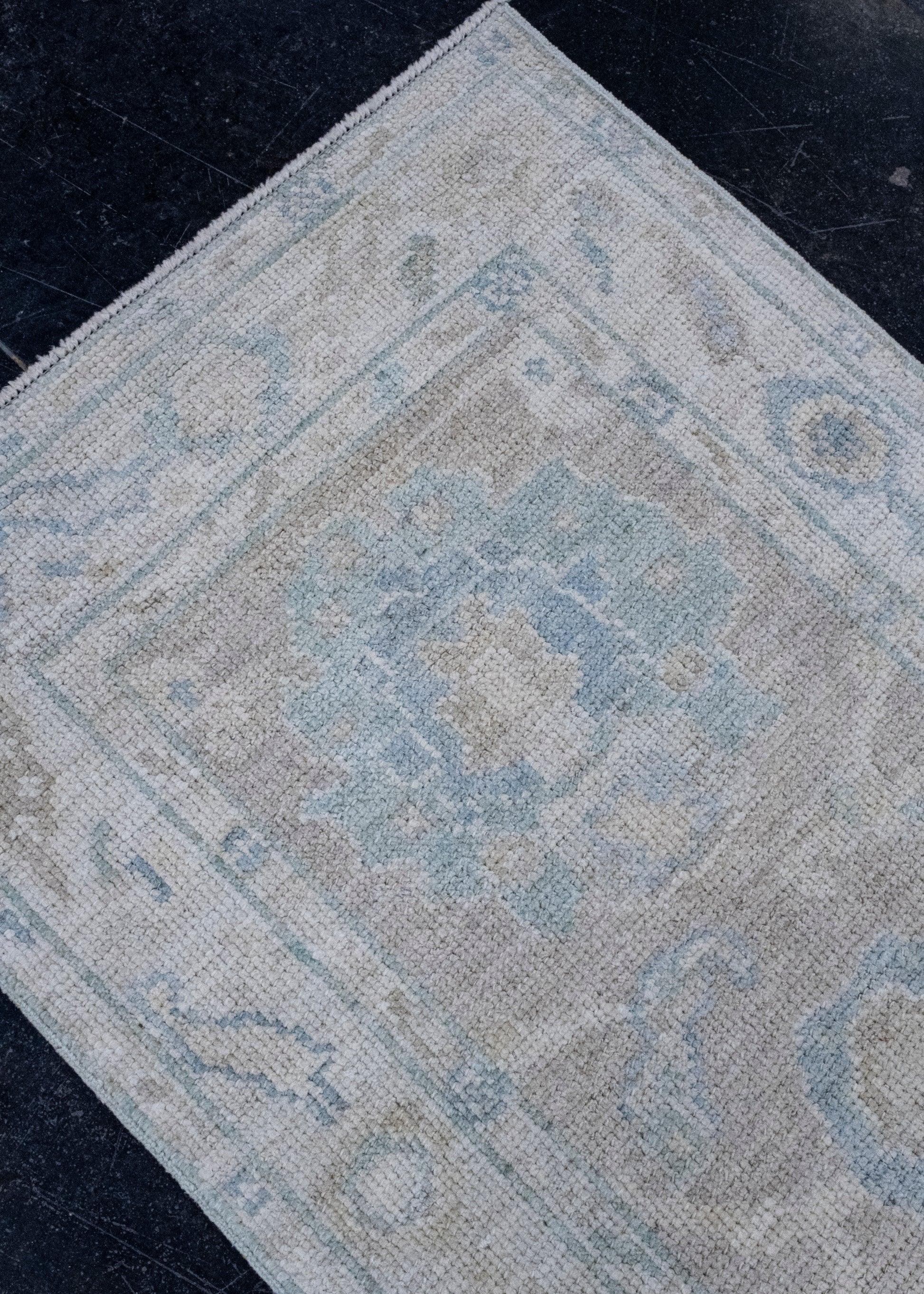 Turkish Oushak Runner Rug 2'4" x 10'1" #16271