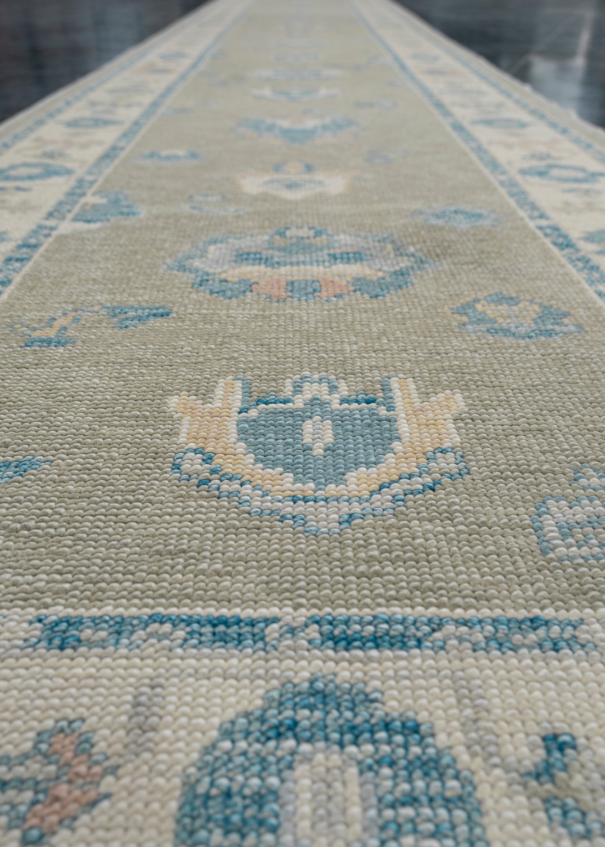 Turkish Oushak Rug Runner 2'11" x 19'11" #7502