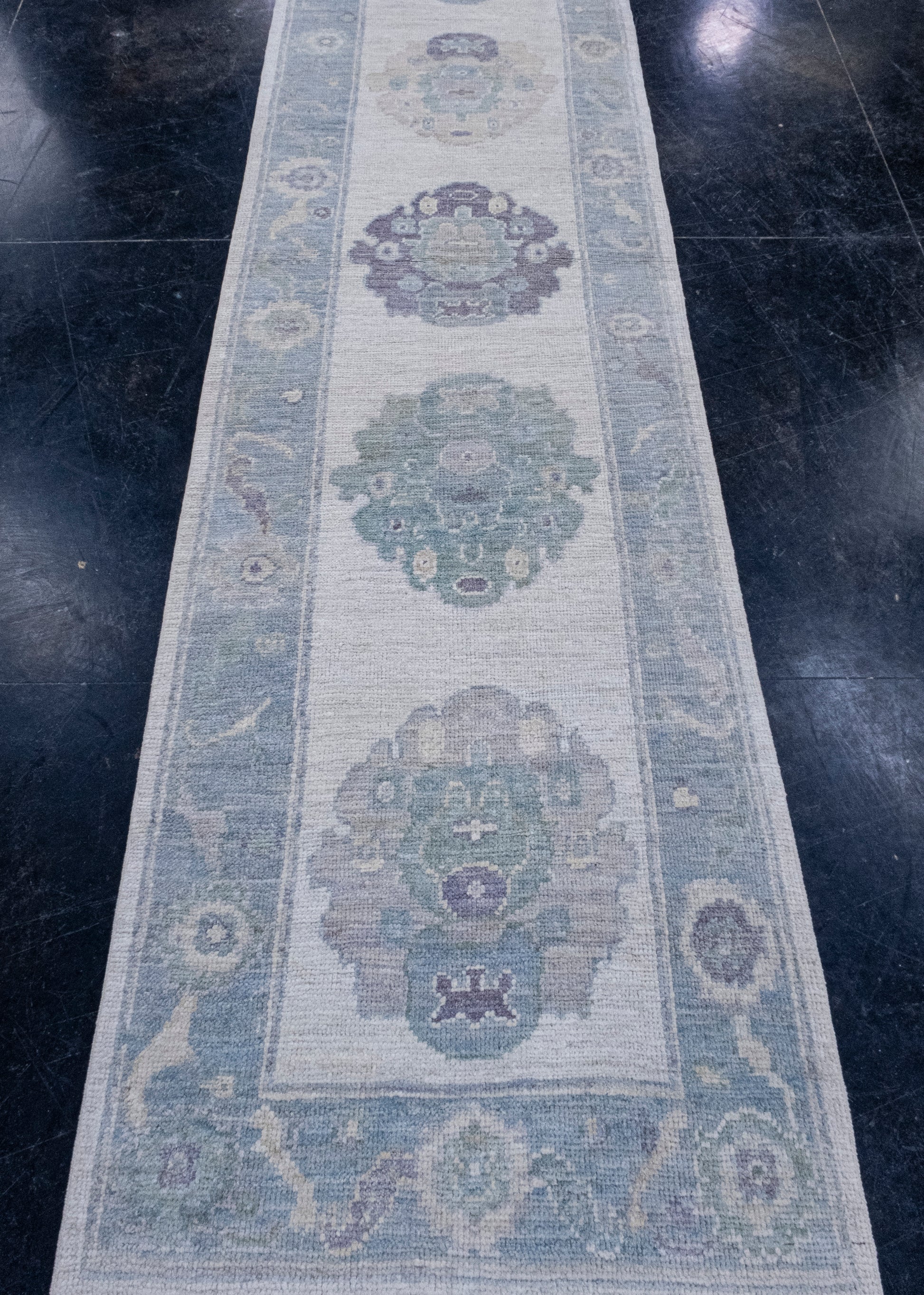 Turkish Oushak Runner Rug 2'8" x 10'1" #16690