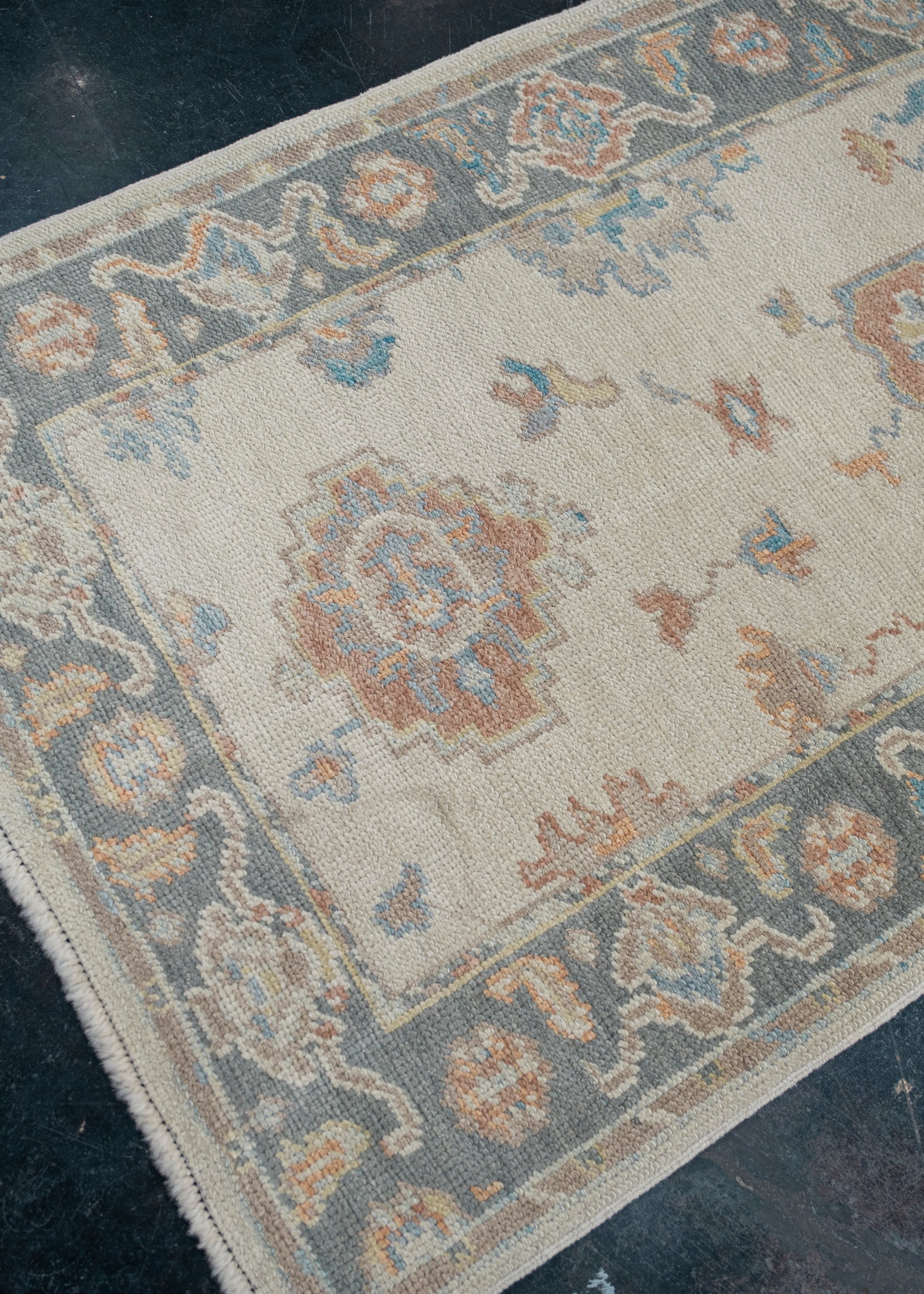 Turkish Oushak Rug Runner 2'11" x 17'2" #HS-2018