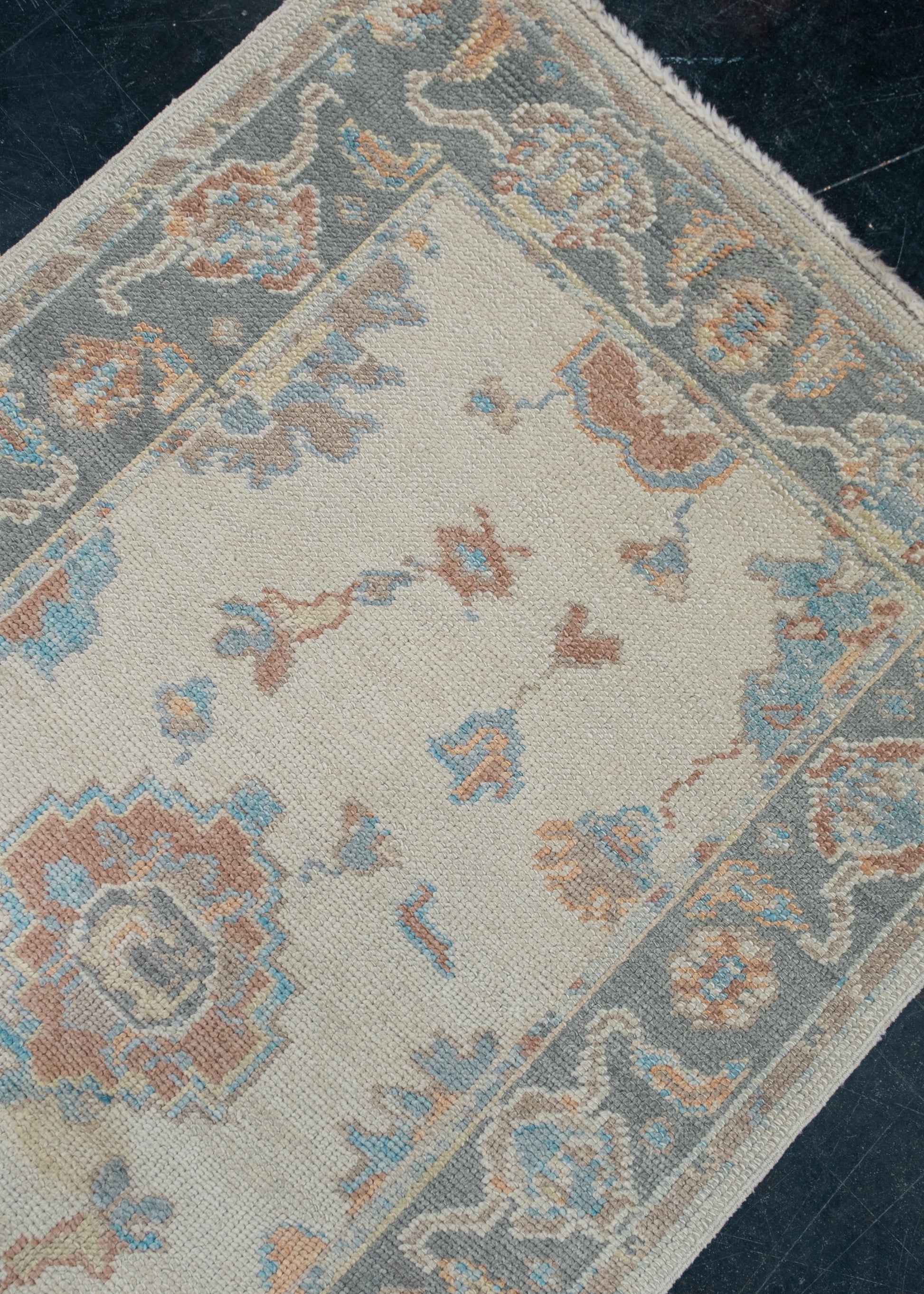 Turkish Oushak Rug Runner 2'11" x 17'2" #HS-2018