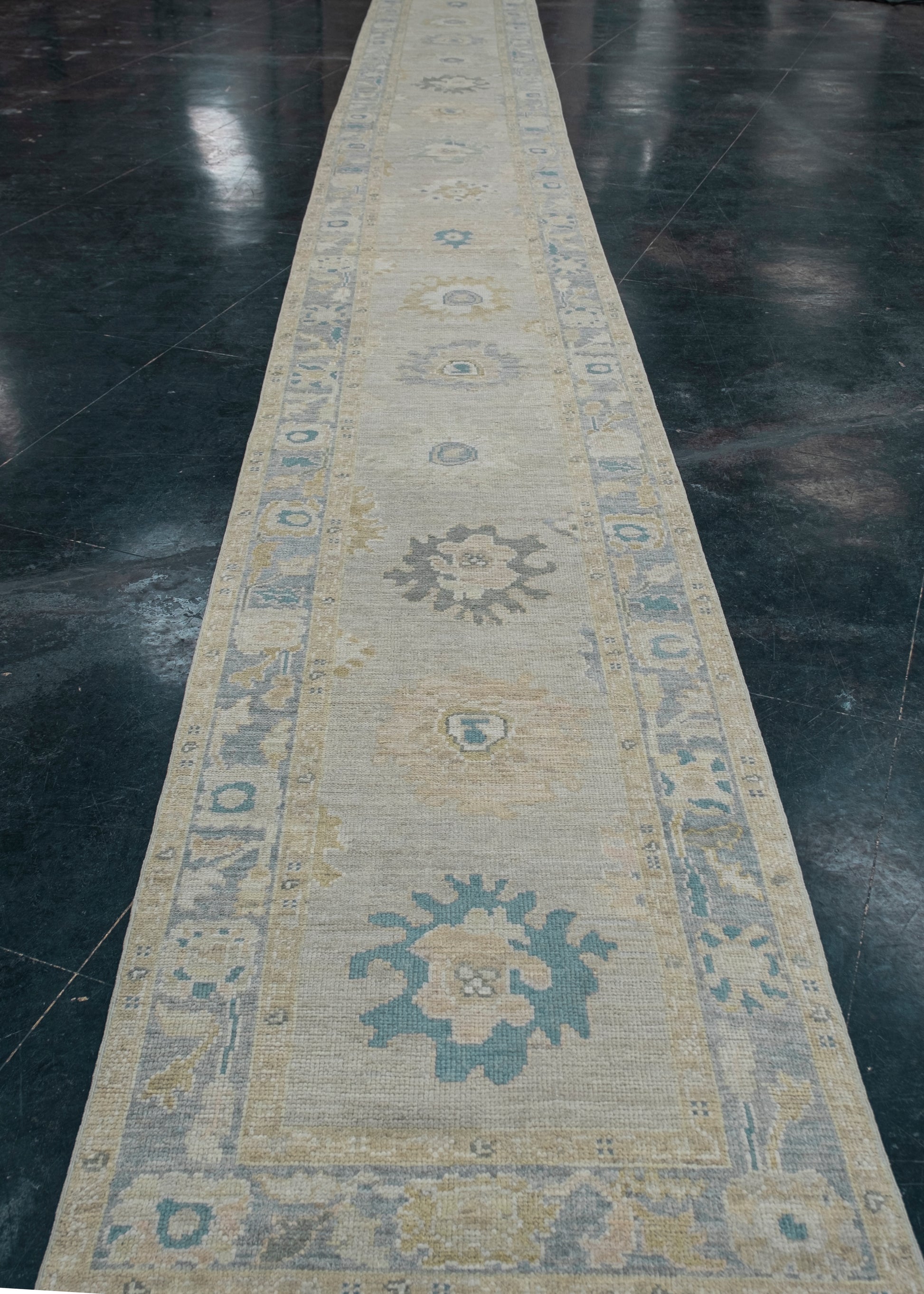 Turkish Oushak Rug Runner 3' x 28'2" #11750