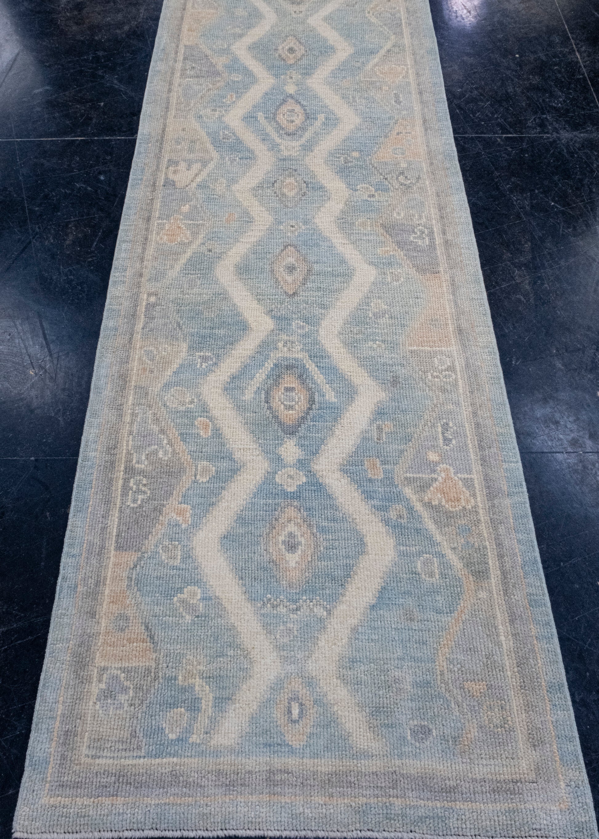 Turkish Oushak Runner Rug 2'9" x 9'7" #16685