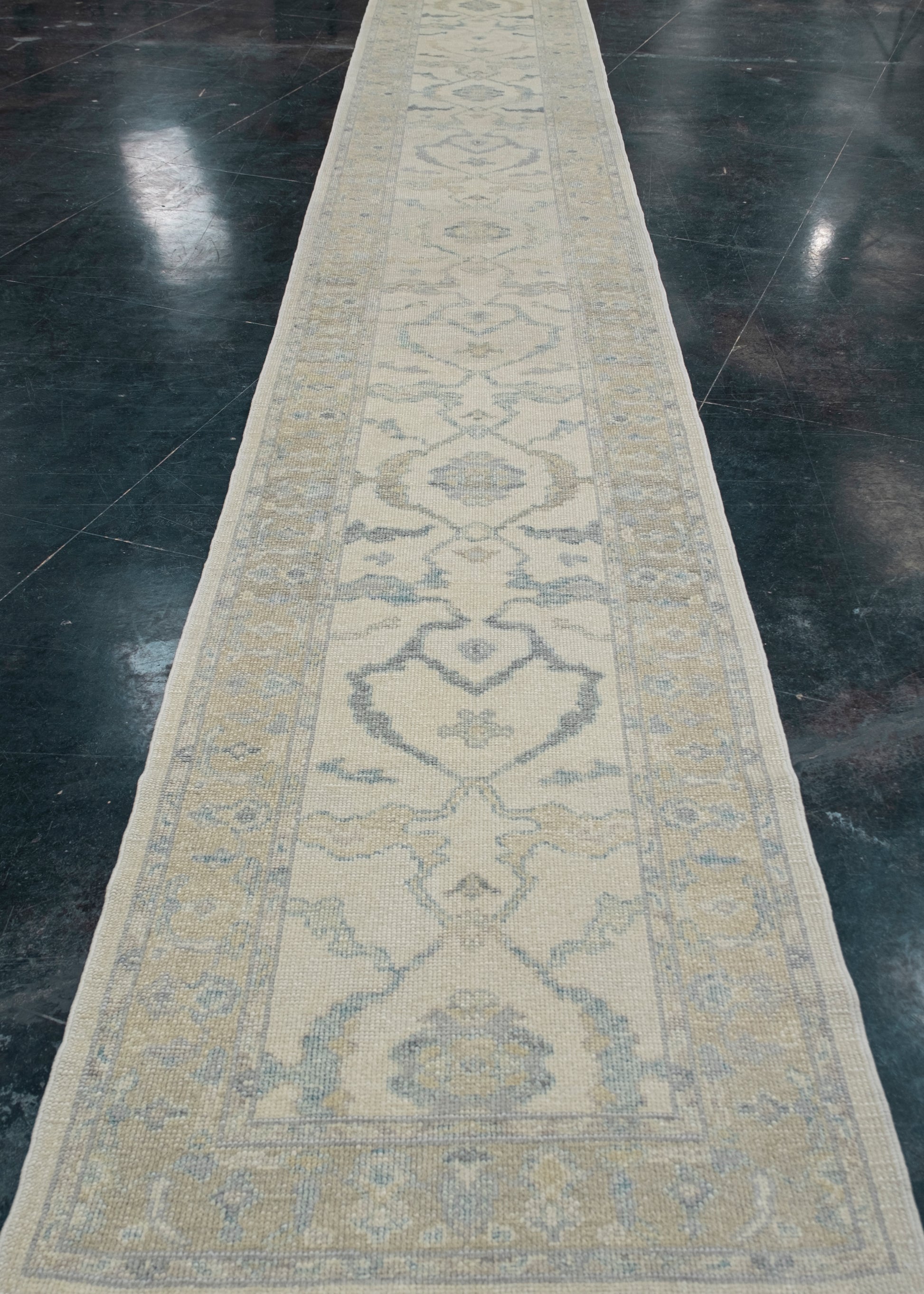 Turkish Oushak Rug Runner 3' x 19'10" #4760