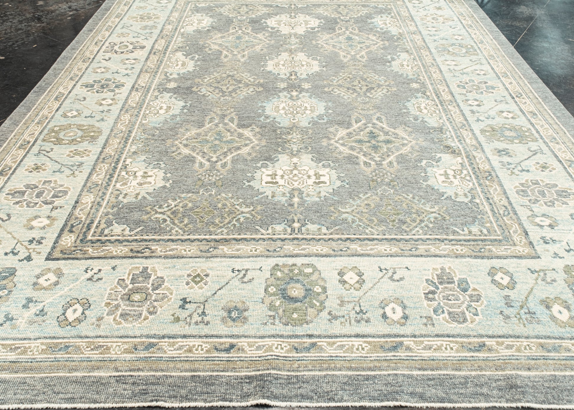 Turkish Oushak Rug 9'3" x 12'1" #12097