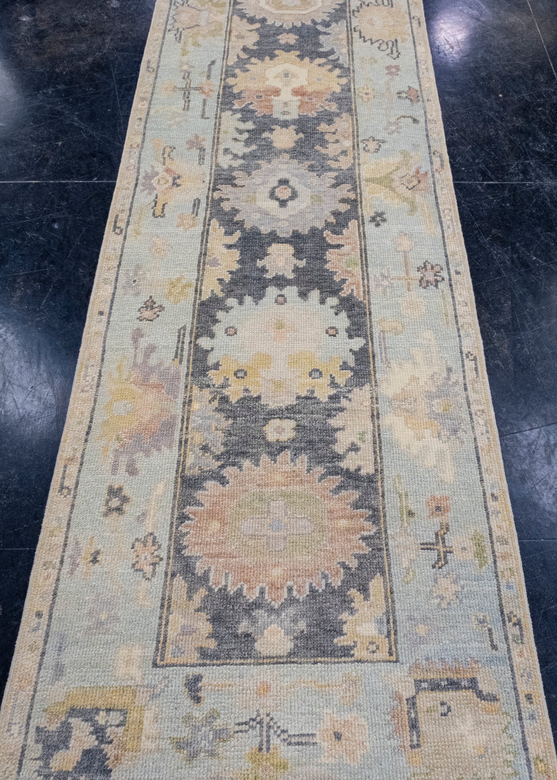 Turkish Oushak Runner Rug 2'9" x 8'7" #16640