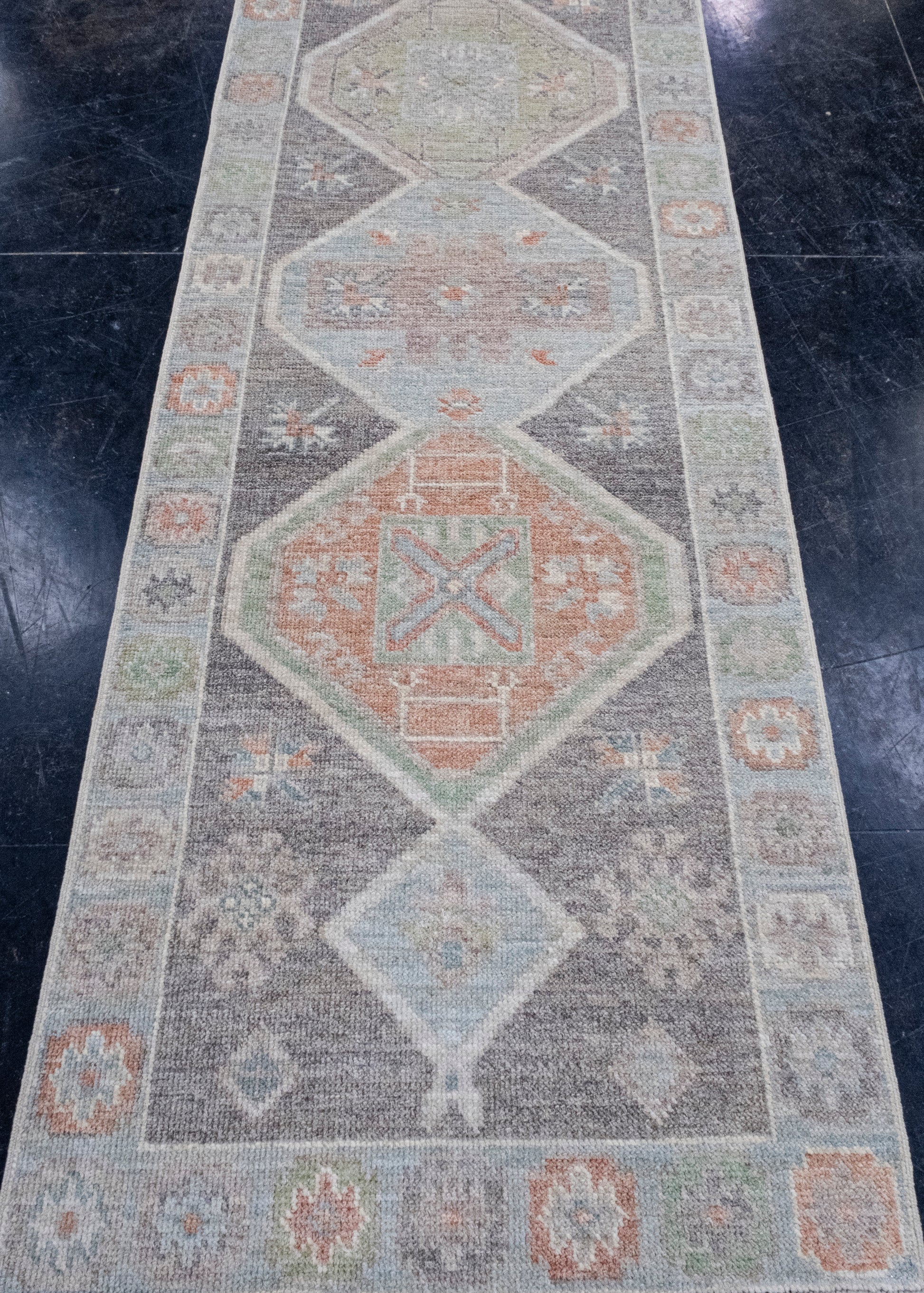 Turkish Oushak Runner Rug 2'8" x 8'3" #16000