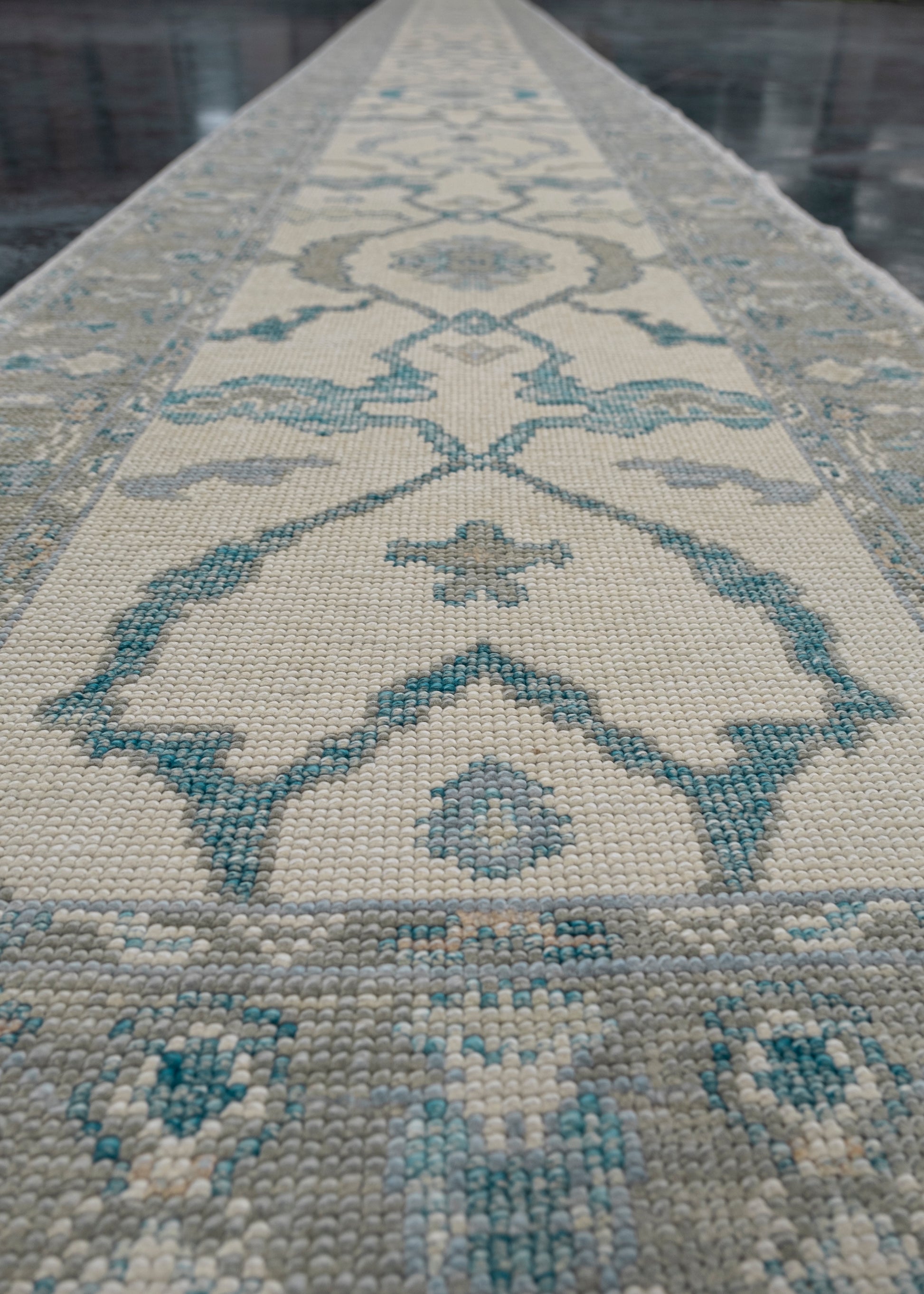 Turkish Oushak Rug Runner 2'9" x 27'1" #8037