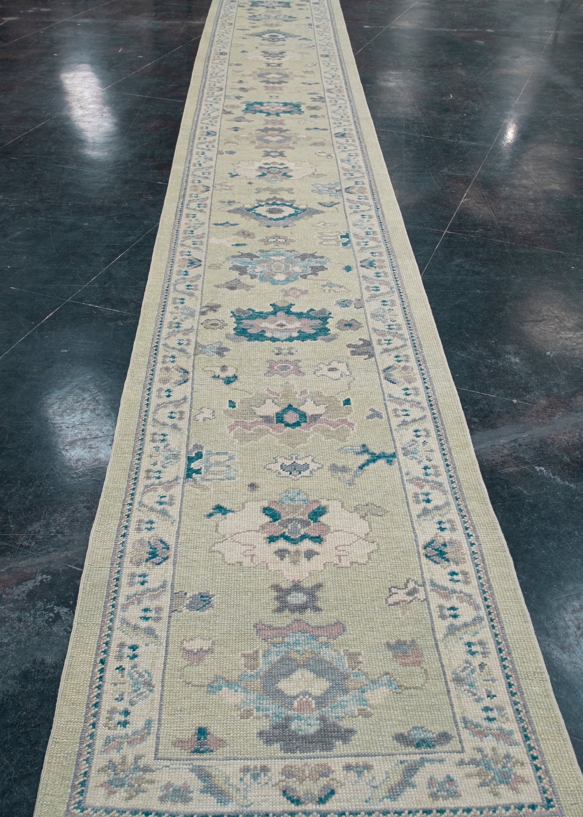 Turkish Oushak Rug Runner 2'9" x 22'3" #7691