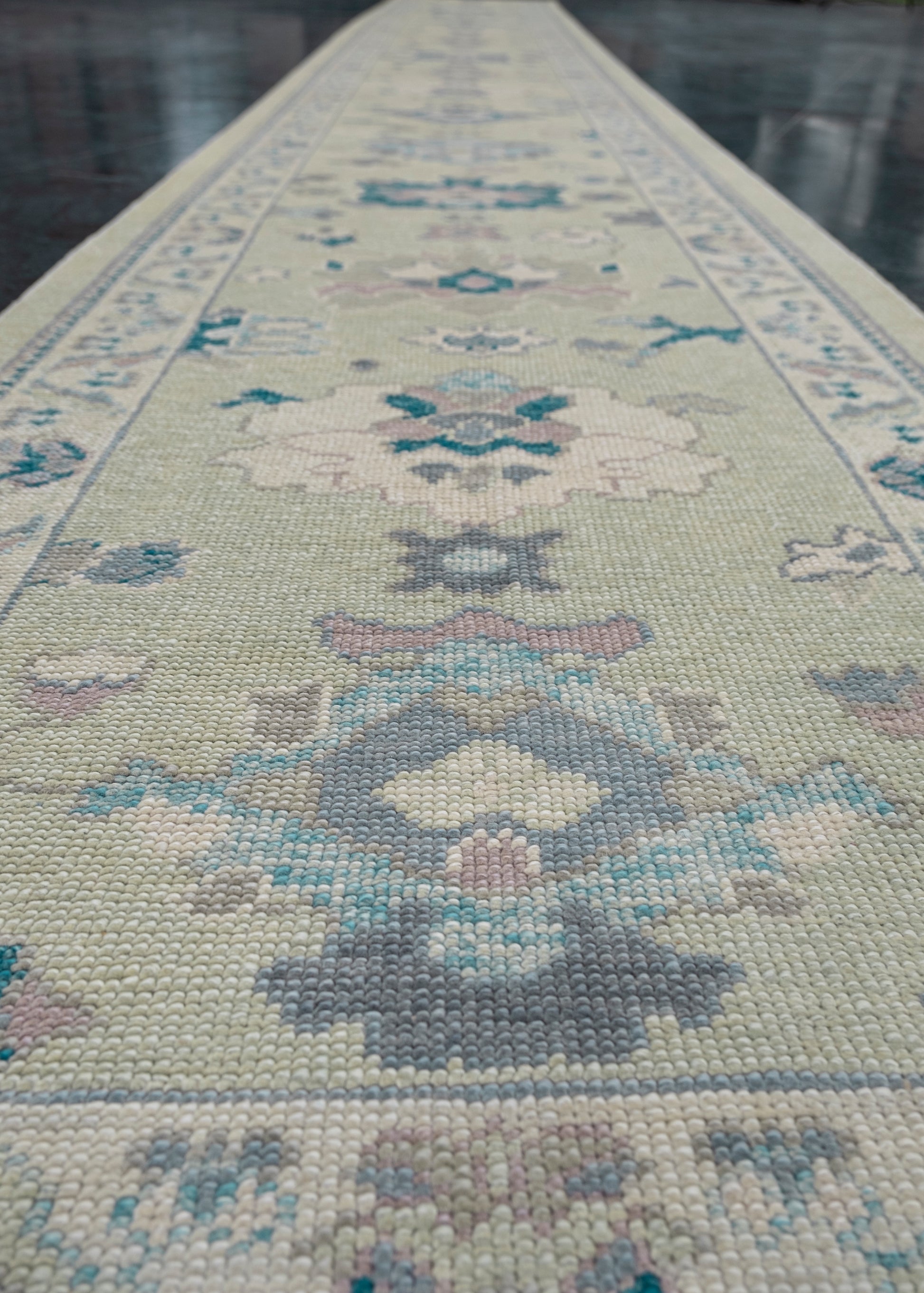 Turkish Oushak Rug Runner 2'9" x 22'3" #7691