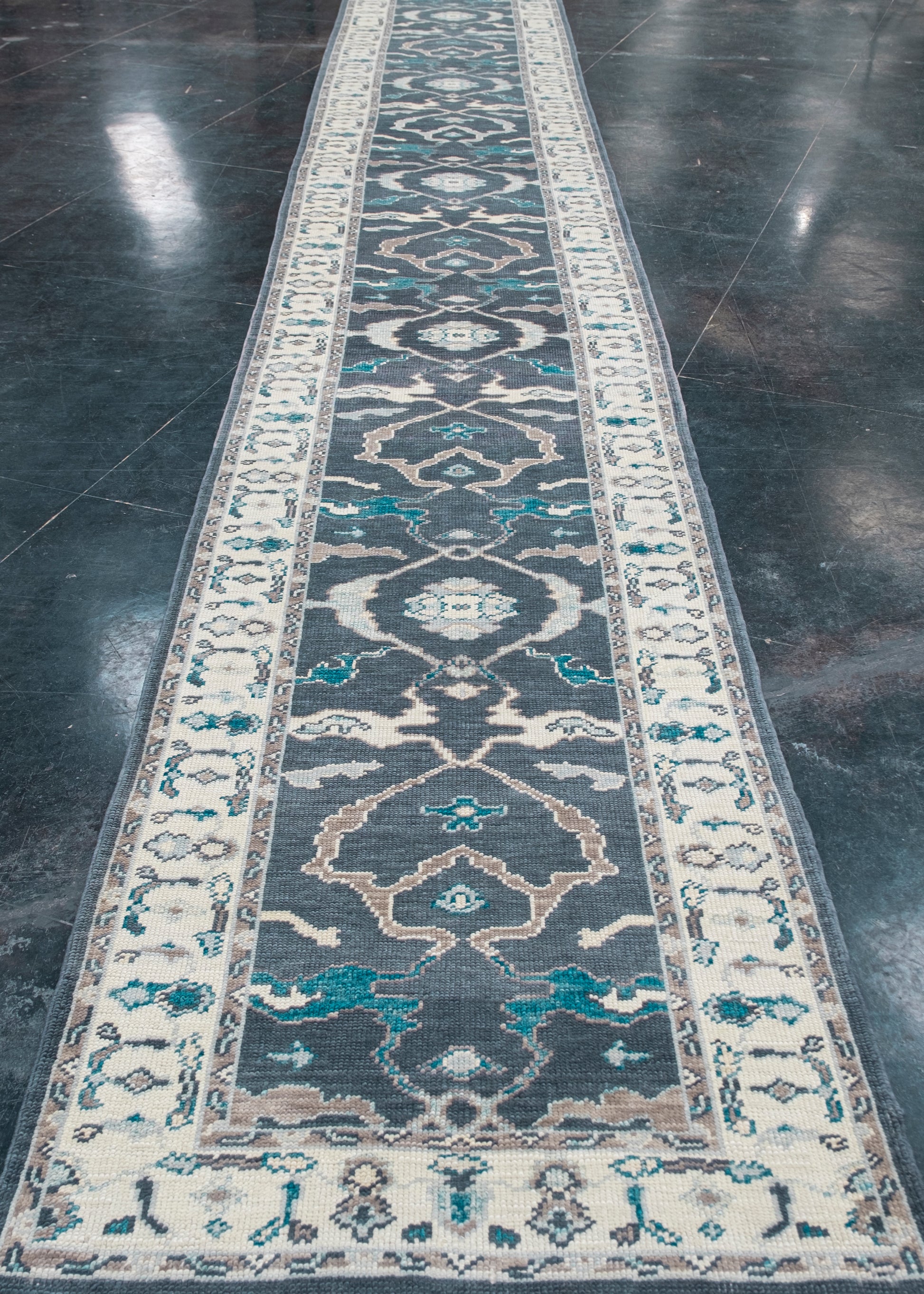 Turkish Oushak Rug Runner 3'2" x 21'5" #5592