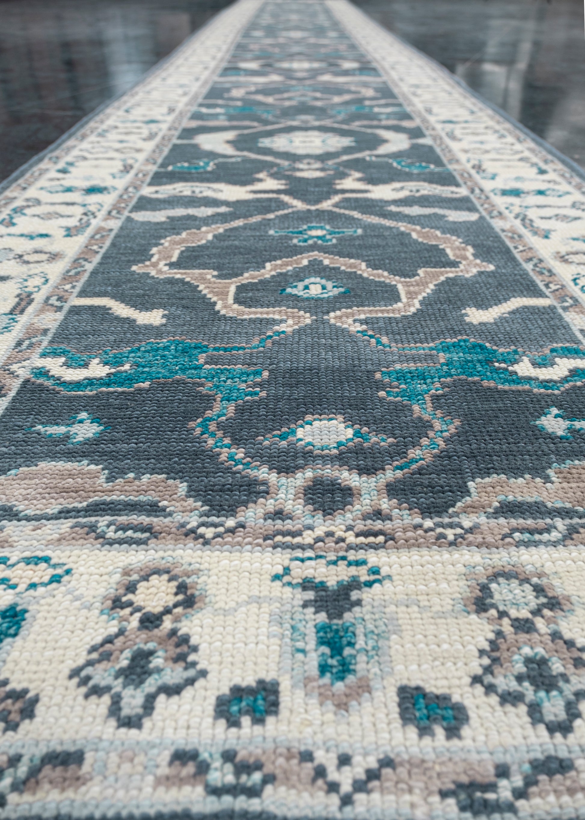 Turkish Oushak Rug Runner 3'2" x 21'5" #5592
