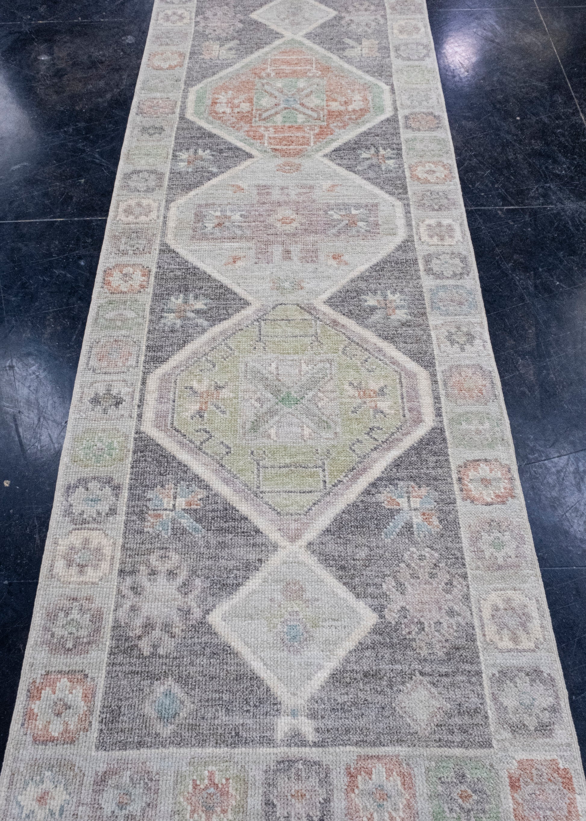 Turkish Oushak Runner Rug 2'11" x 8'4" #16362