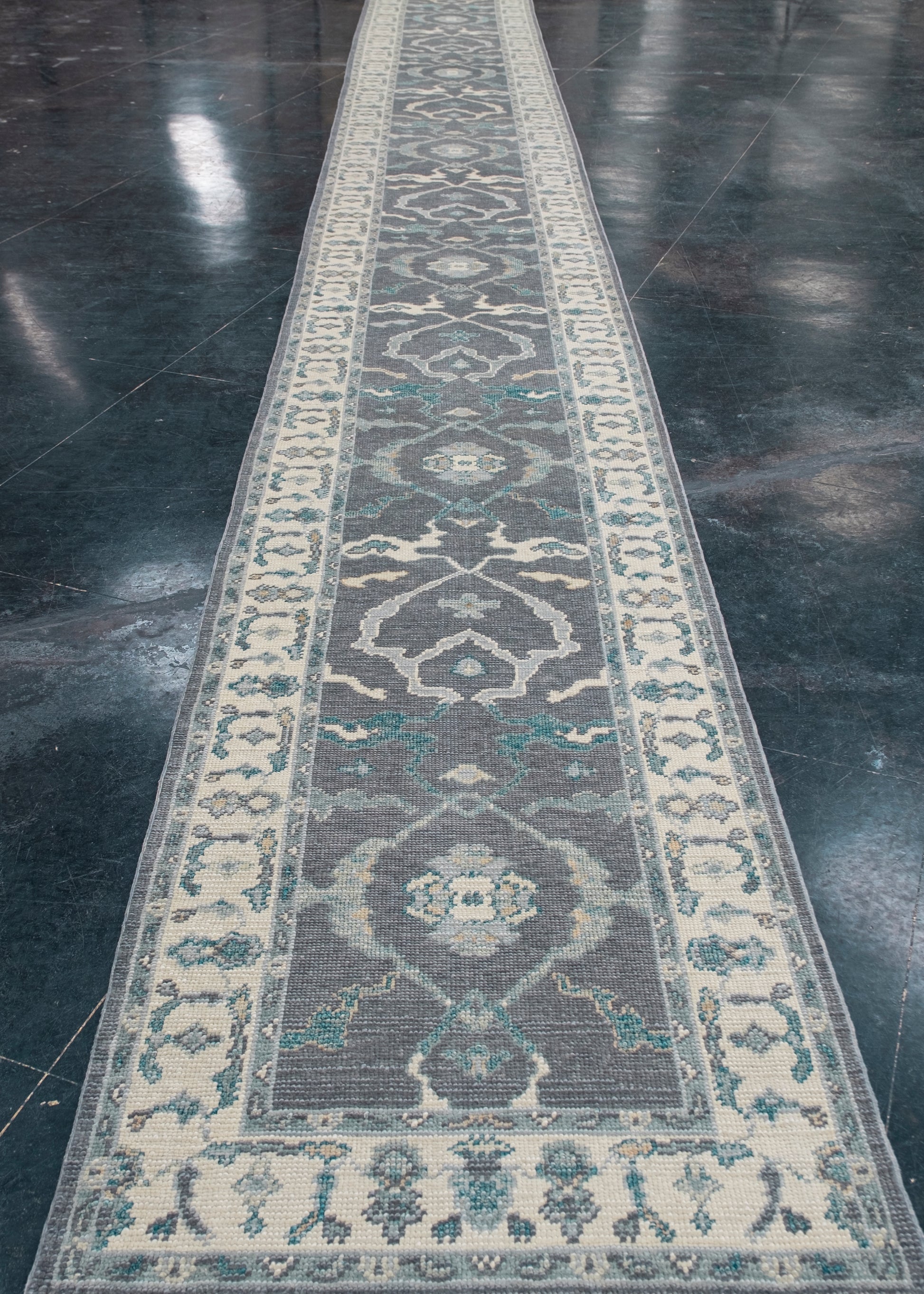 Turkish Oushak Rug Runner 2'11" x 26'10" #7731