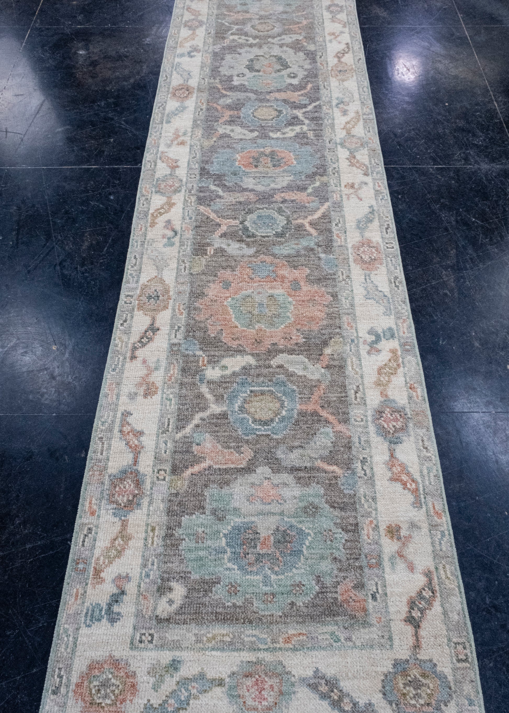 Turkish Oushak Runner Rug 2'7" x 10' #16245