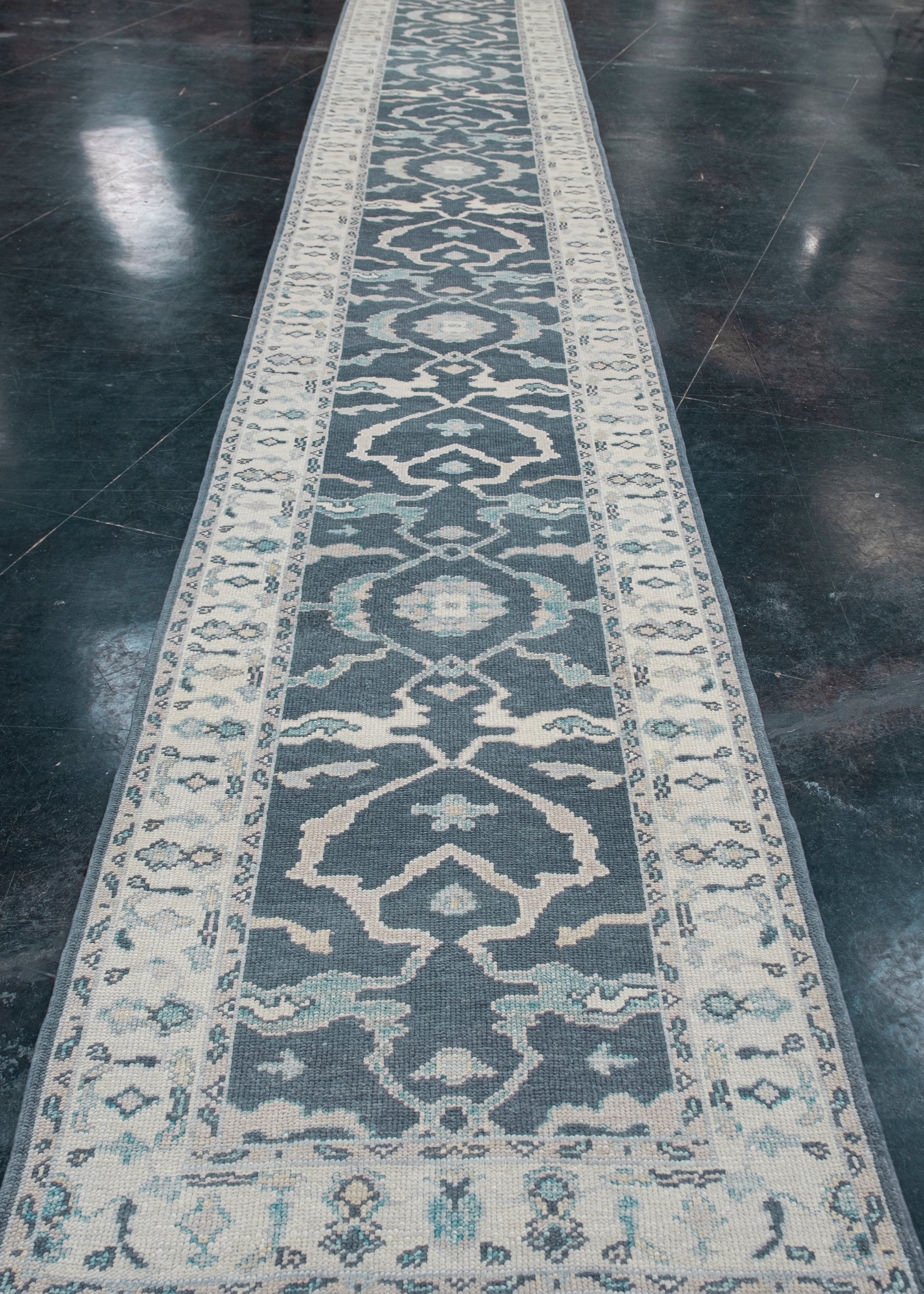 Turkish Oushak Rug Runner 3'1" x 21'2" #4765