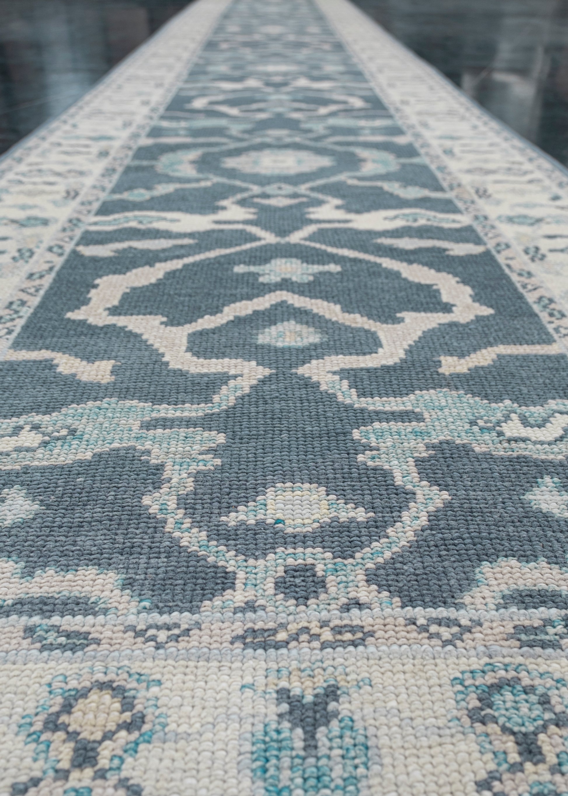 Turkish Oushak Rug Runner 3'1" x 21'2" #4765
