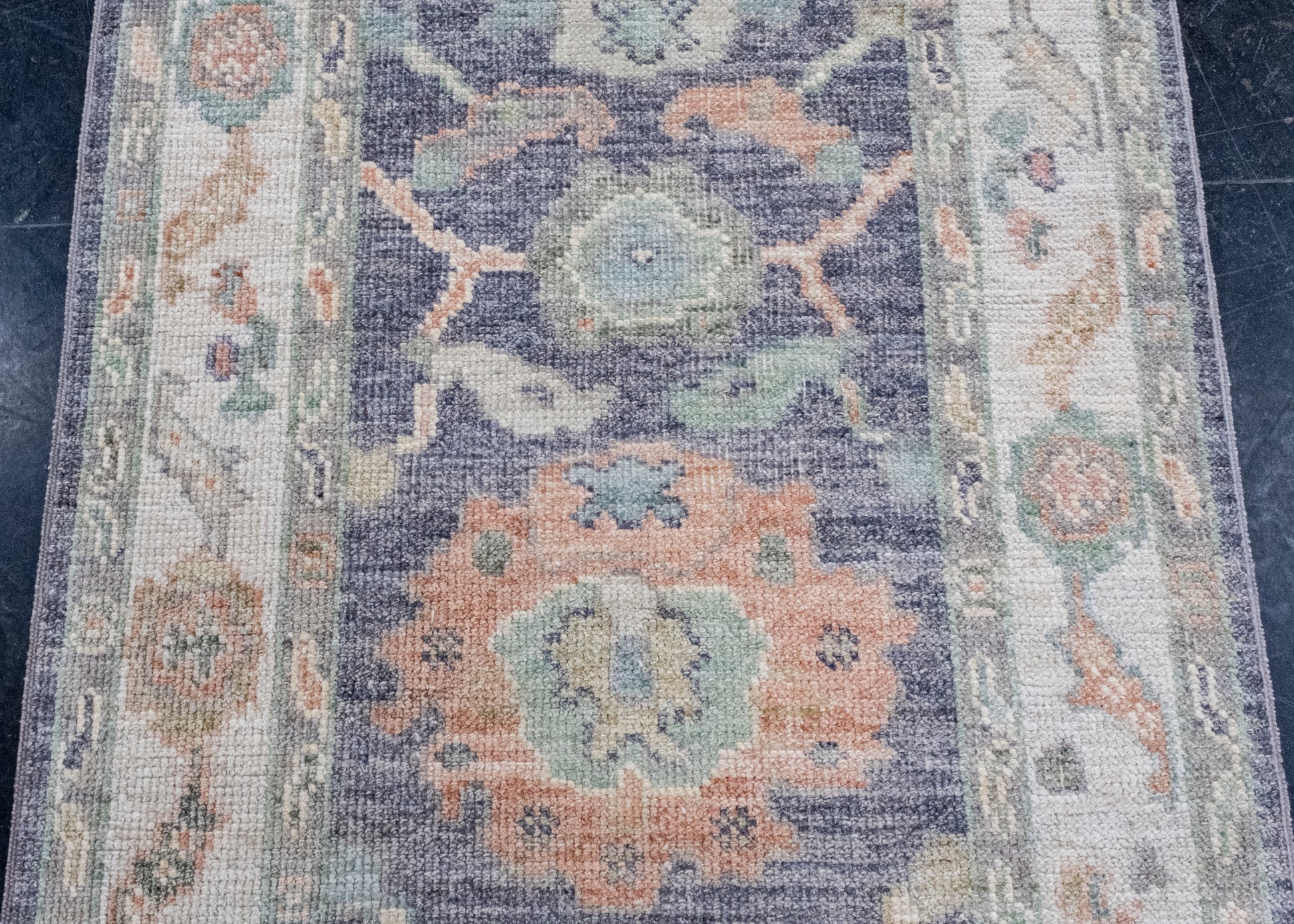 Turkish Oushak Runner Rug 2'8" x 8'2" #16422