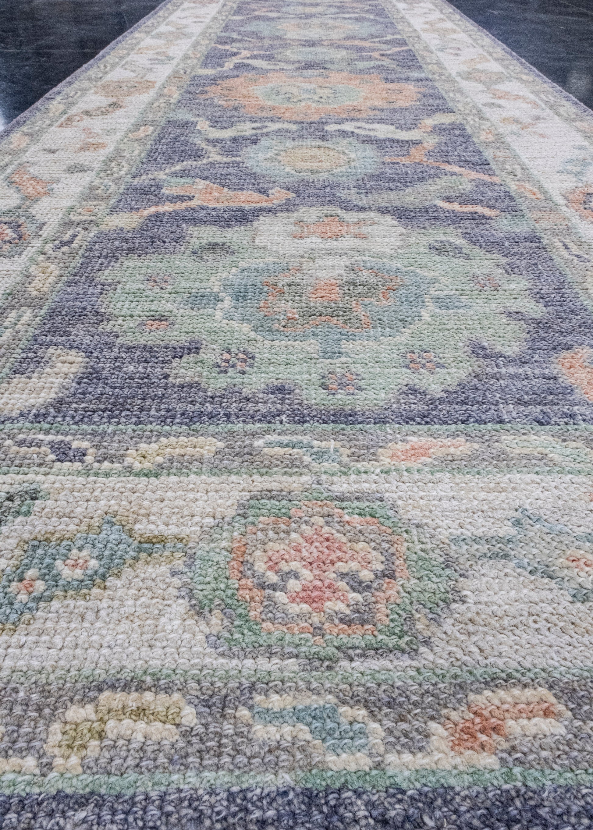 Turkish Oushak Runner Rug 2'8" x 8'2" #16422