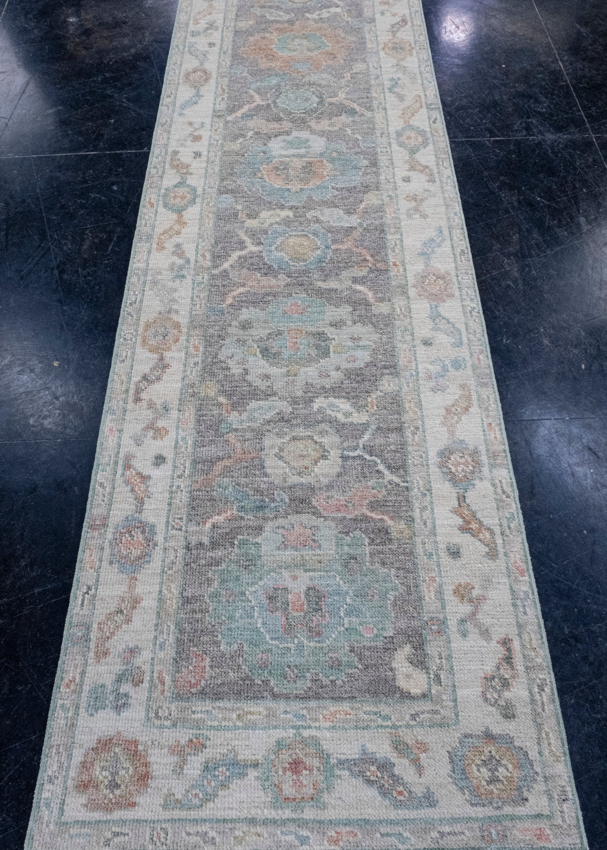 Turkish Oushak Runner Rug 2'9" x 10' #16191