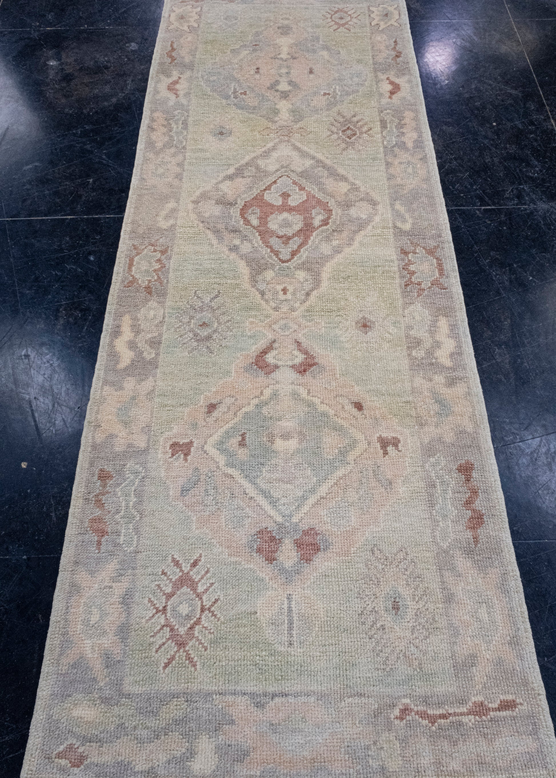 Turkish Oushak Runner Rug 2'10" x 8'1" #16652