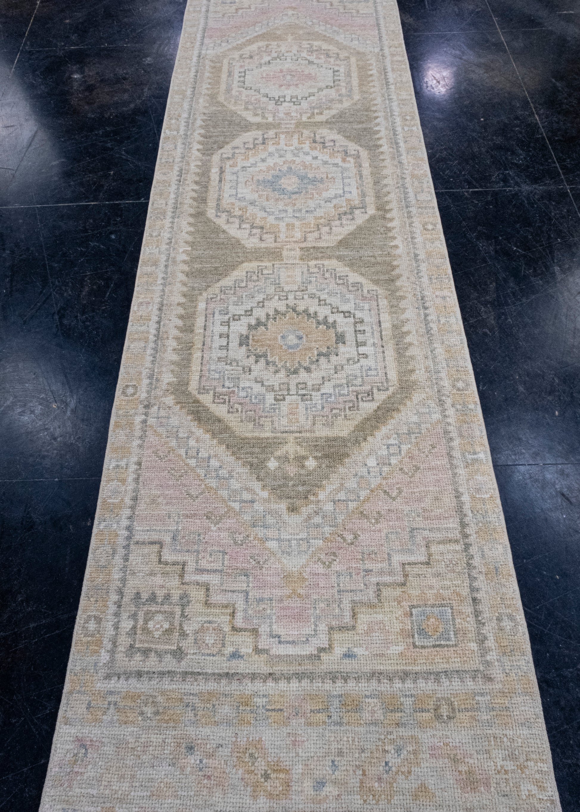 Turkish Oushak Runner Rug 2'9" x 10' #16310