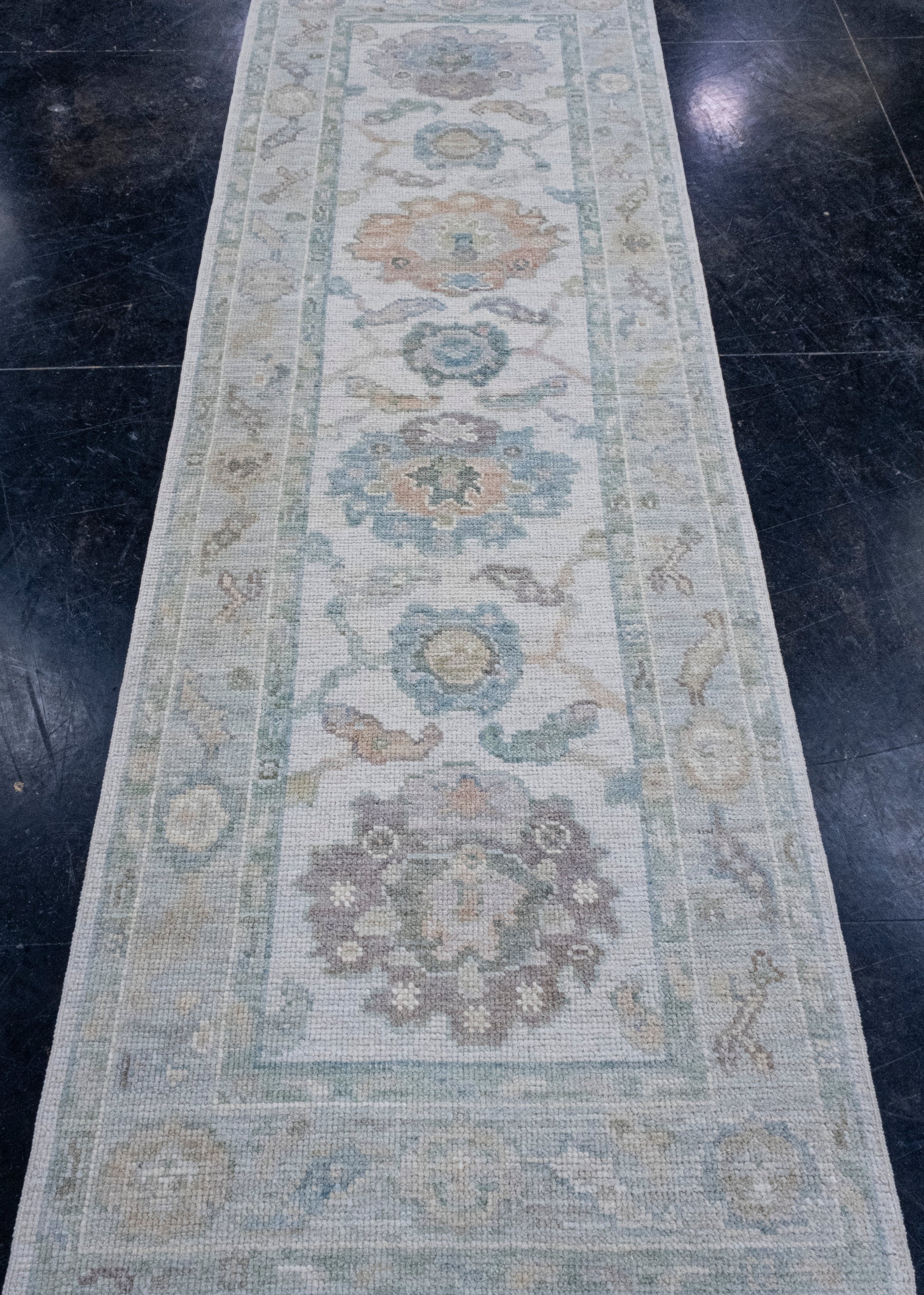 Turkish Oushak Runner Rug 2'9" x 8'1" #16393