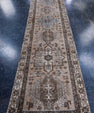 Turkish Vintage Anatolian Runner Rug 2'10" x 14' #7020