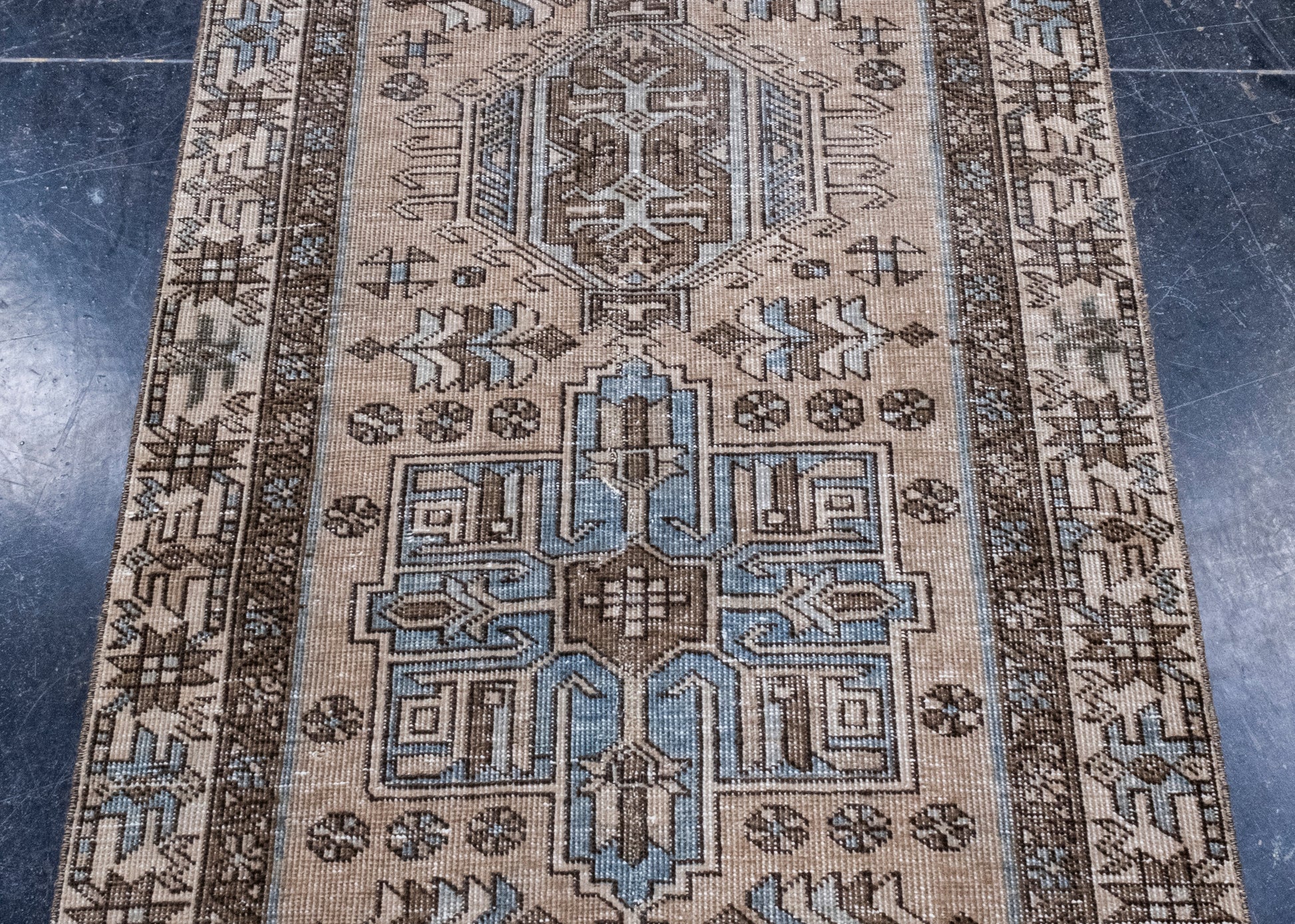 Turkish Vintage Anatolian Runner Rug 2'10" x 14' #7020