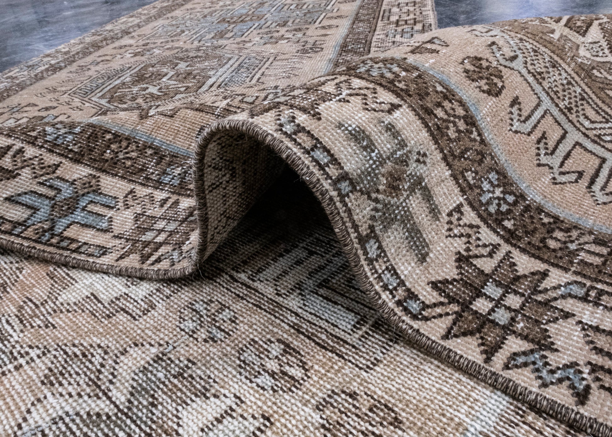 Turkish Vintage Anatolian Runner Rug 2'10" x 14' #7020