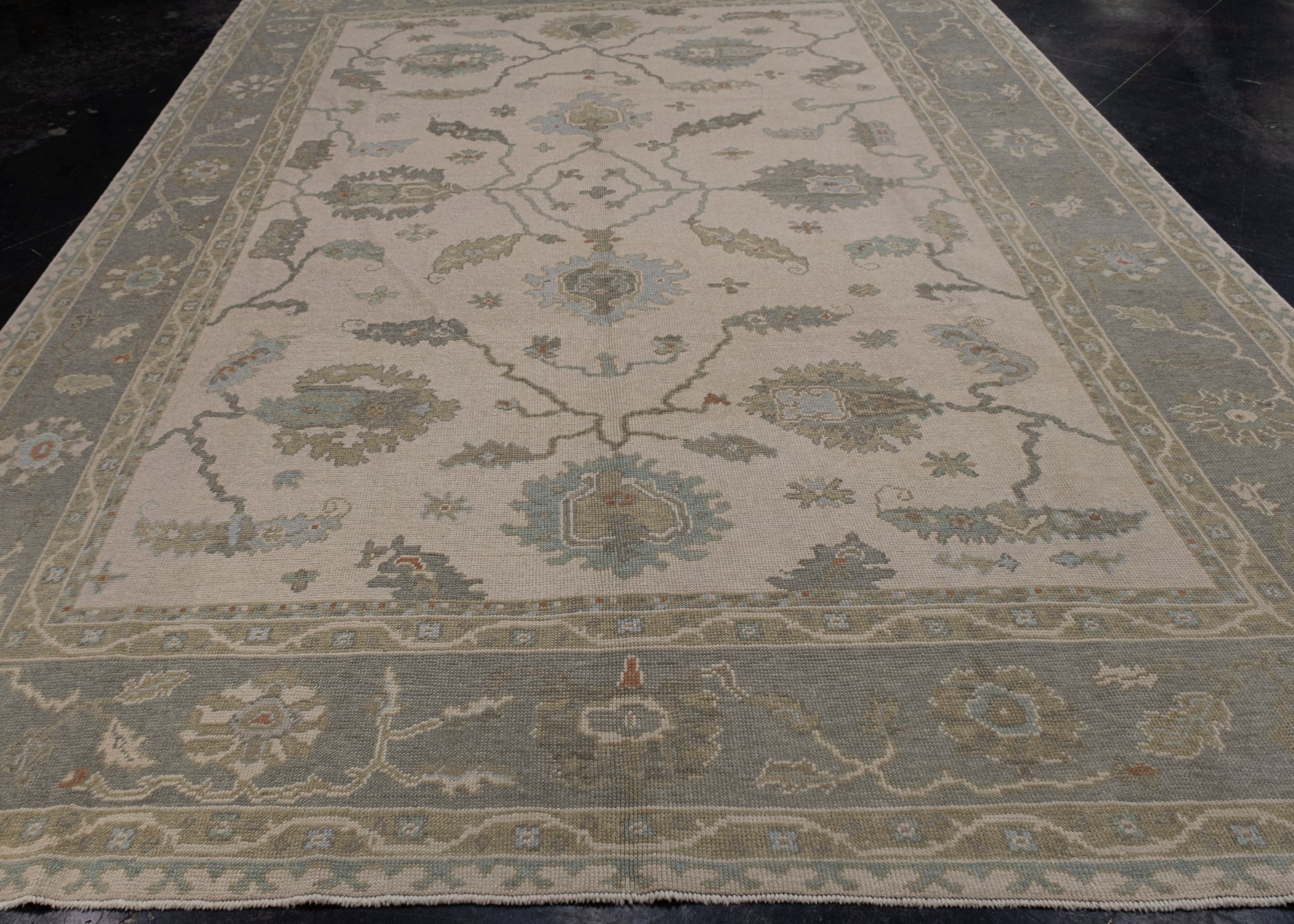 Turkish Oushak Rug 9'4" x 12'7" #12132