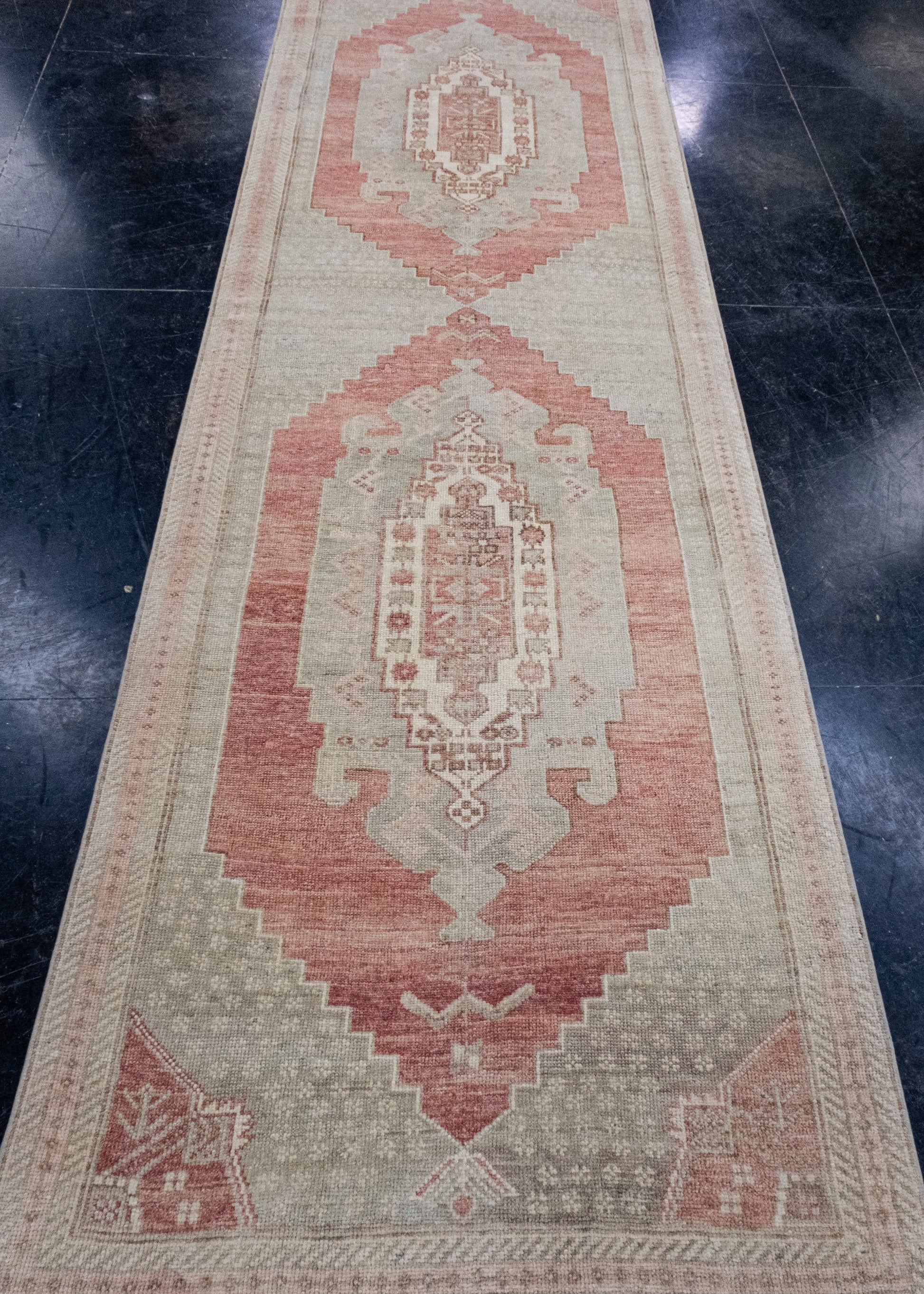 Turkish Vintage Anatolian Runner Rug 3'3" x 10'5" #16804