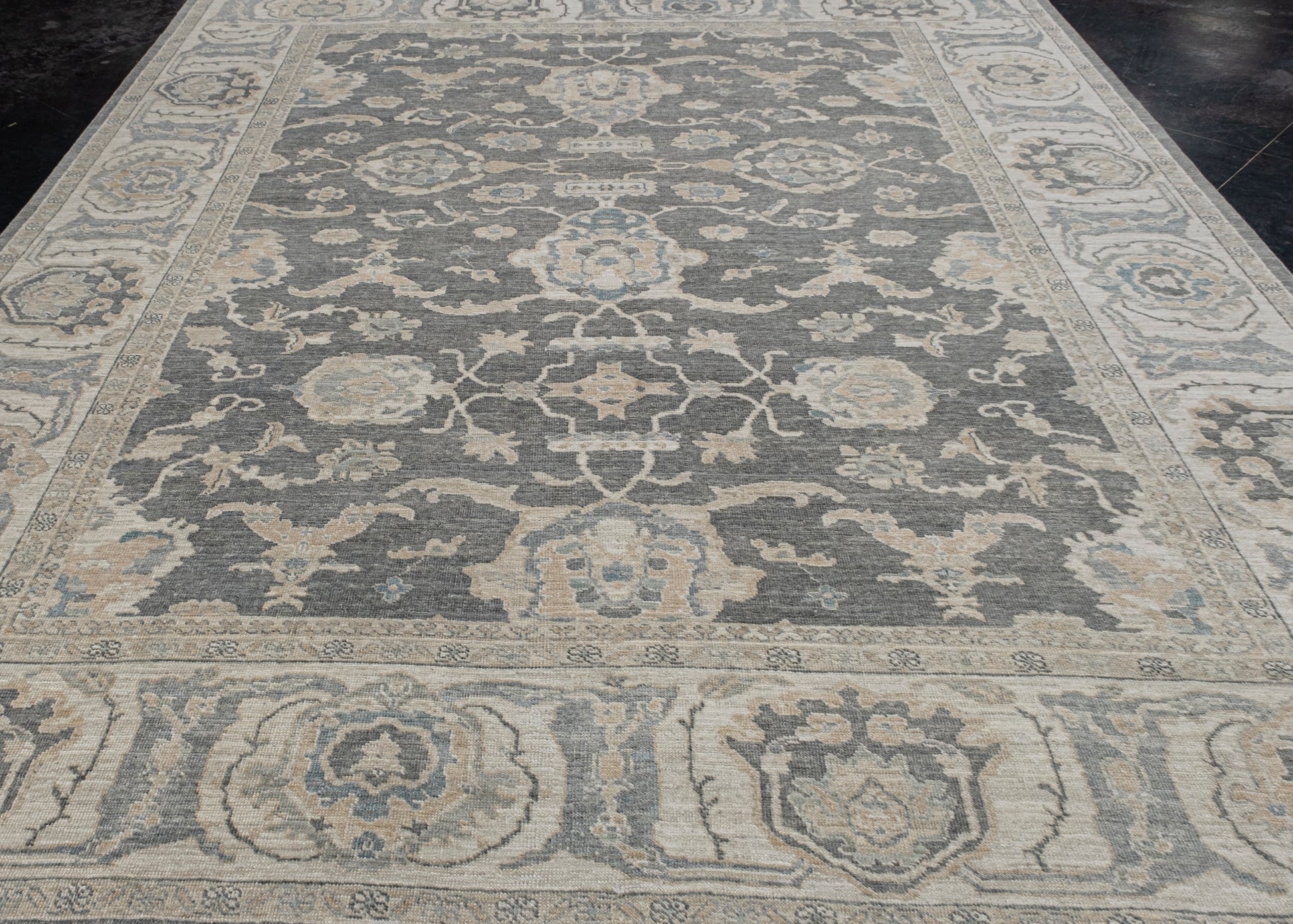 Antique Look Turkish Oushak Rug 9'1" x 11'6" # 11763