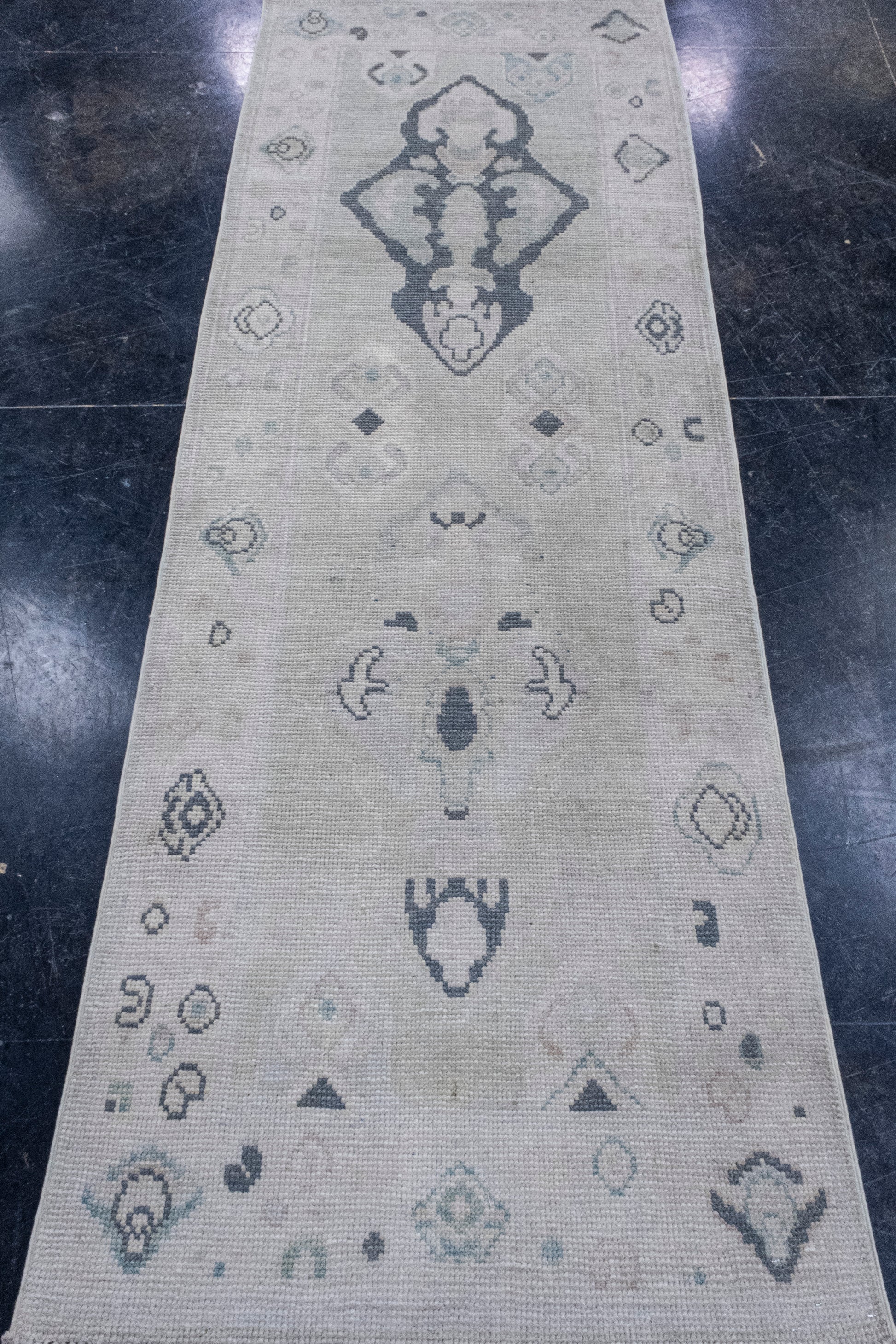 Turkish Oushak Rug 2'9" x 7'7" #16927