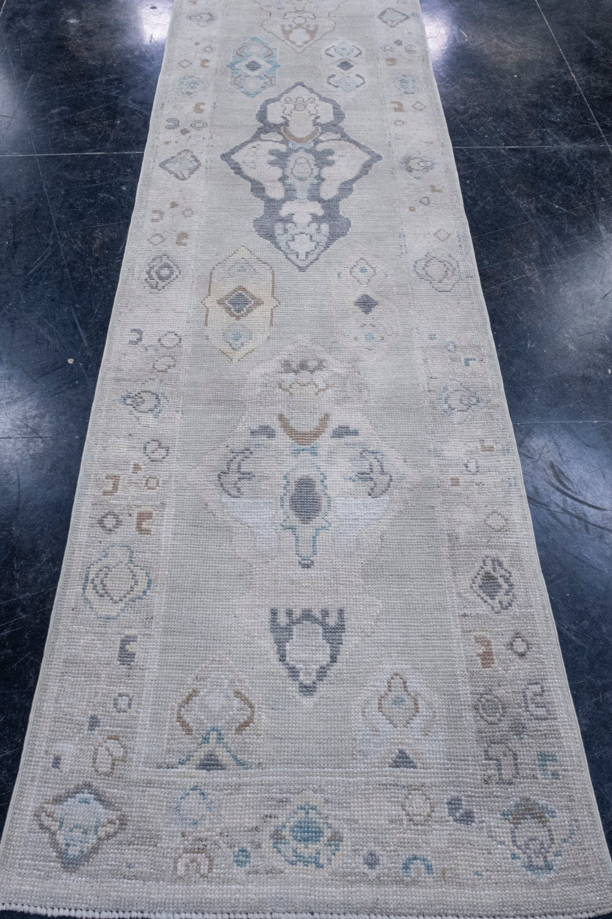 Turkish Oushak Rug 2'10" x 10'8" #16923