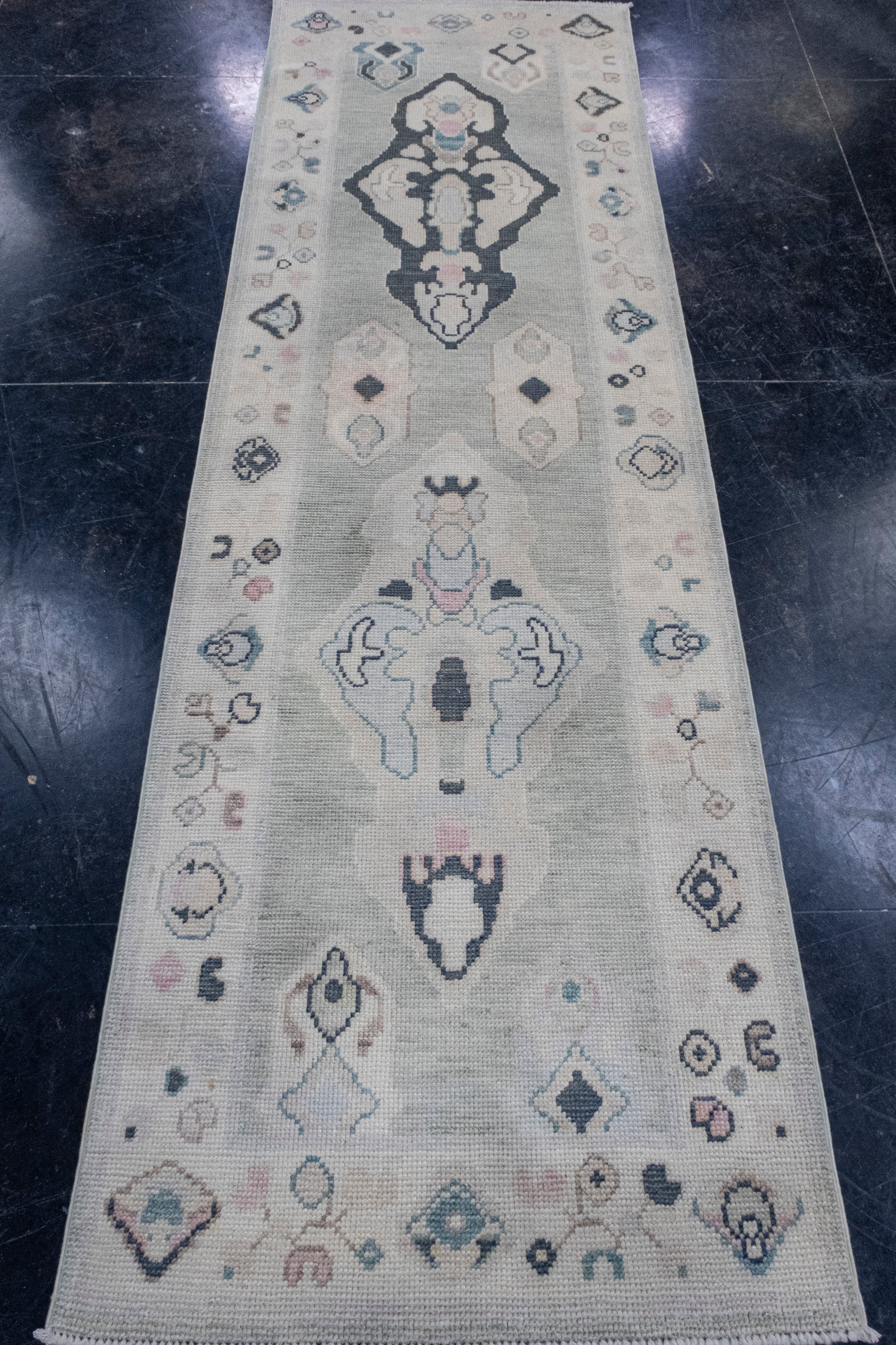 Turkish Oushak Rug 2'9" x 8'6" #16924
